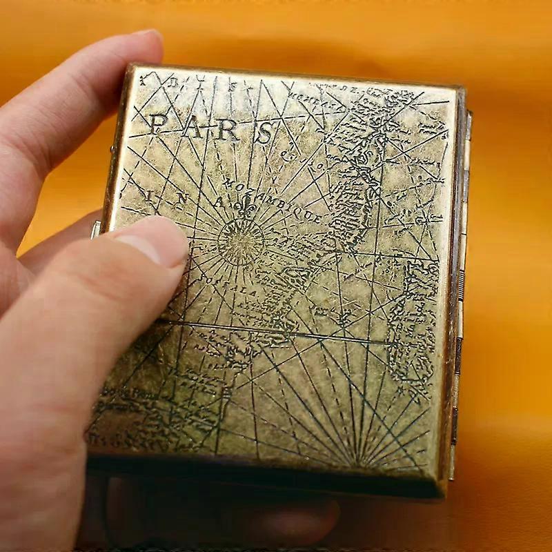 Cigarette Case 20 Pcs Portable Ultra-Thin Creative Anti-Pressure Men's Retro Cigarette Boxes Portable High-End Cigarette Boxes Cigarette Set