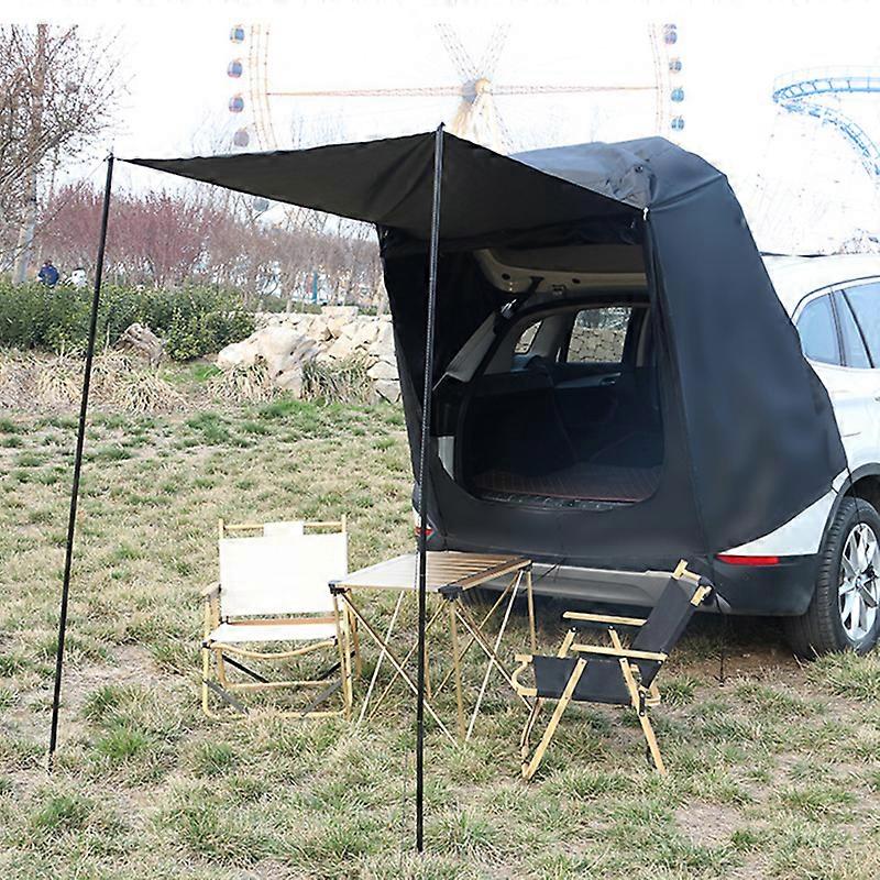 通気性のあるガーゼ付きの車の延長テント、設置が簡単、持ち運びが簡単、屋外用の耐久性