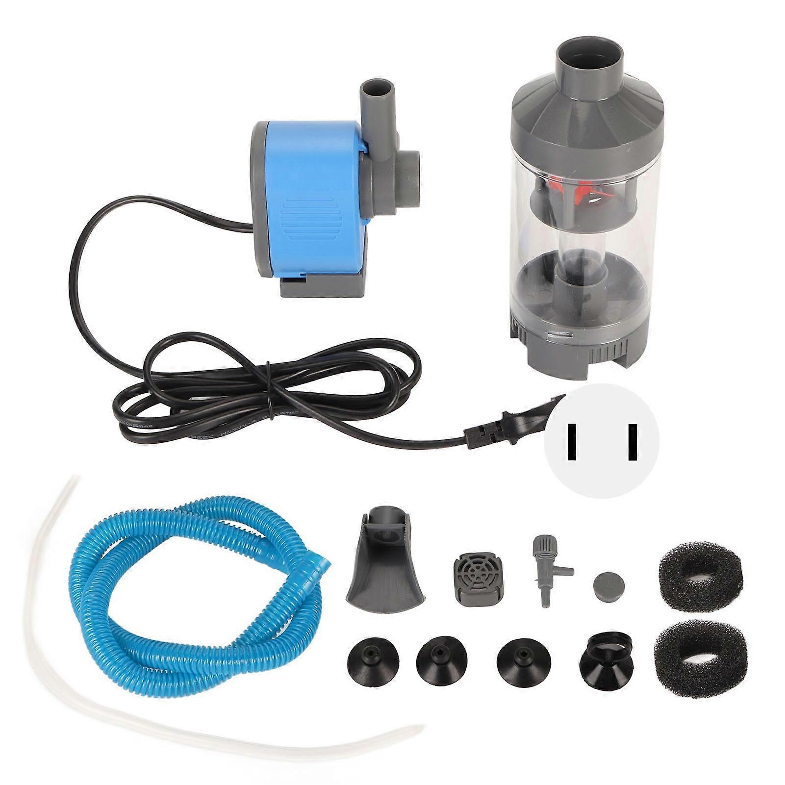 Aquarium Pump Professional Efficient Quiet Oxygenation Water Change Manure Collection 5 in 1 Fish Tank Filter 15W