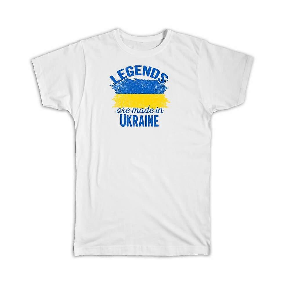 Gift T-Shirt: Legends are Made in Ukraine Flag