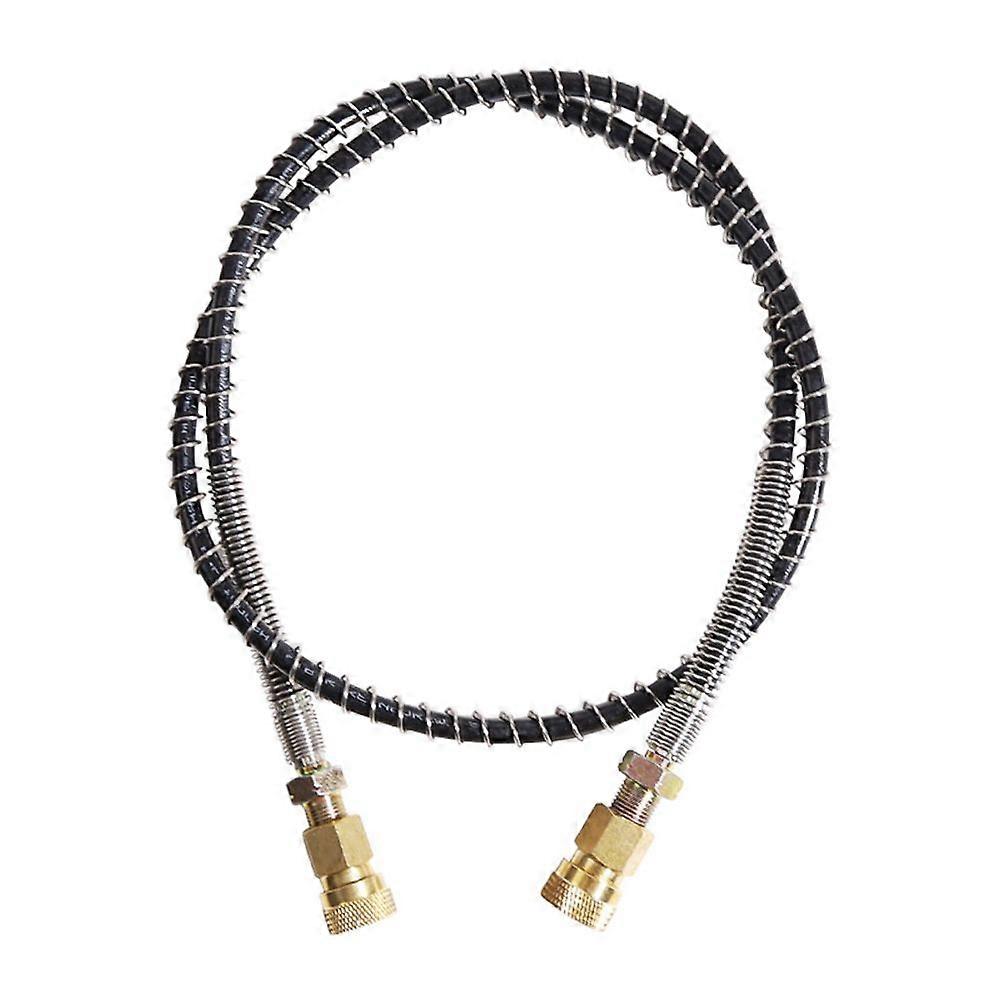 High Pressure Hose with Spring Wrapped 100cm Long PCP Pneumatics Air Refilling Pump Nylon Black Hose