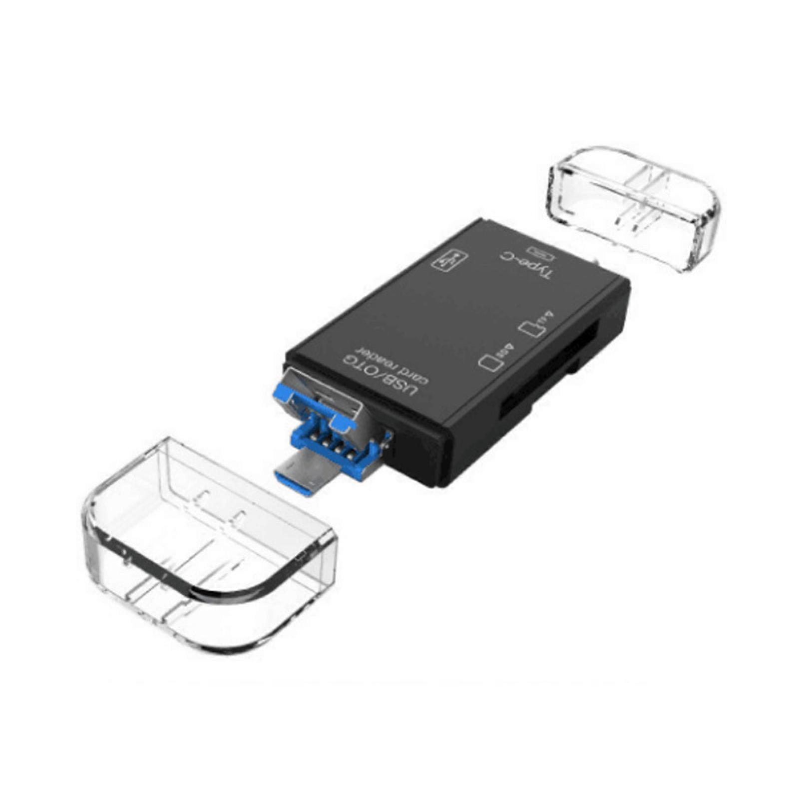 Universal USB C SDTF SDXC MicroSDs Card Reader OTG Supported for Fast Data Transfer  Black