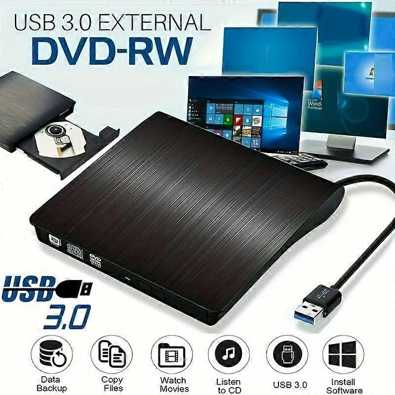 USB 3.0 Portable External DVD/CD Drive,CD RW Burner