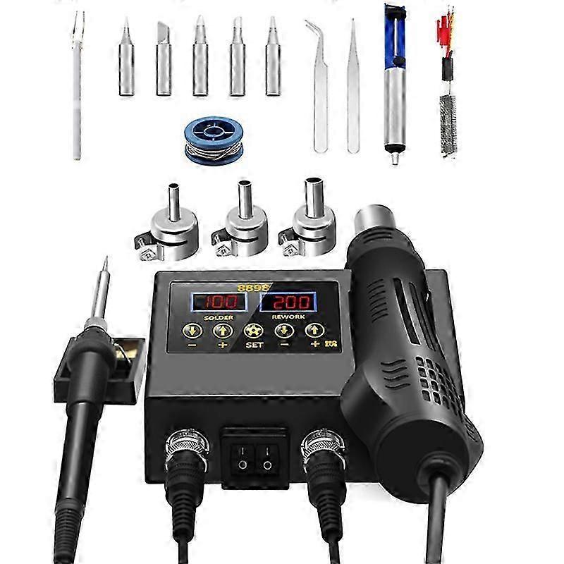 8898 2 in 1 Soldering Station Digital Display Hot Air Gun Welding Rework For Cell-Phone BGA SMD PCB IC Repair Solder Iron Tools
