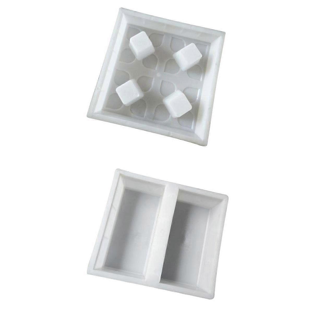 2pcs道路私道レンガパティオコンクリートスラブパスウォークメーカーモールド#5 #6