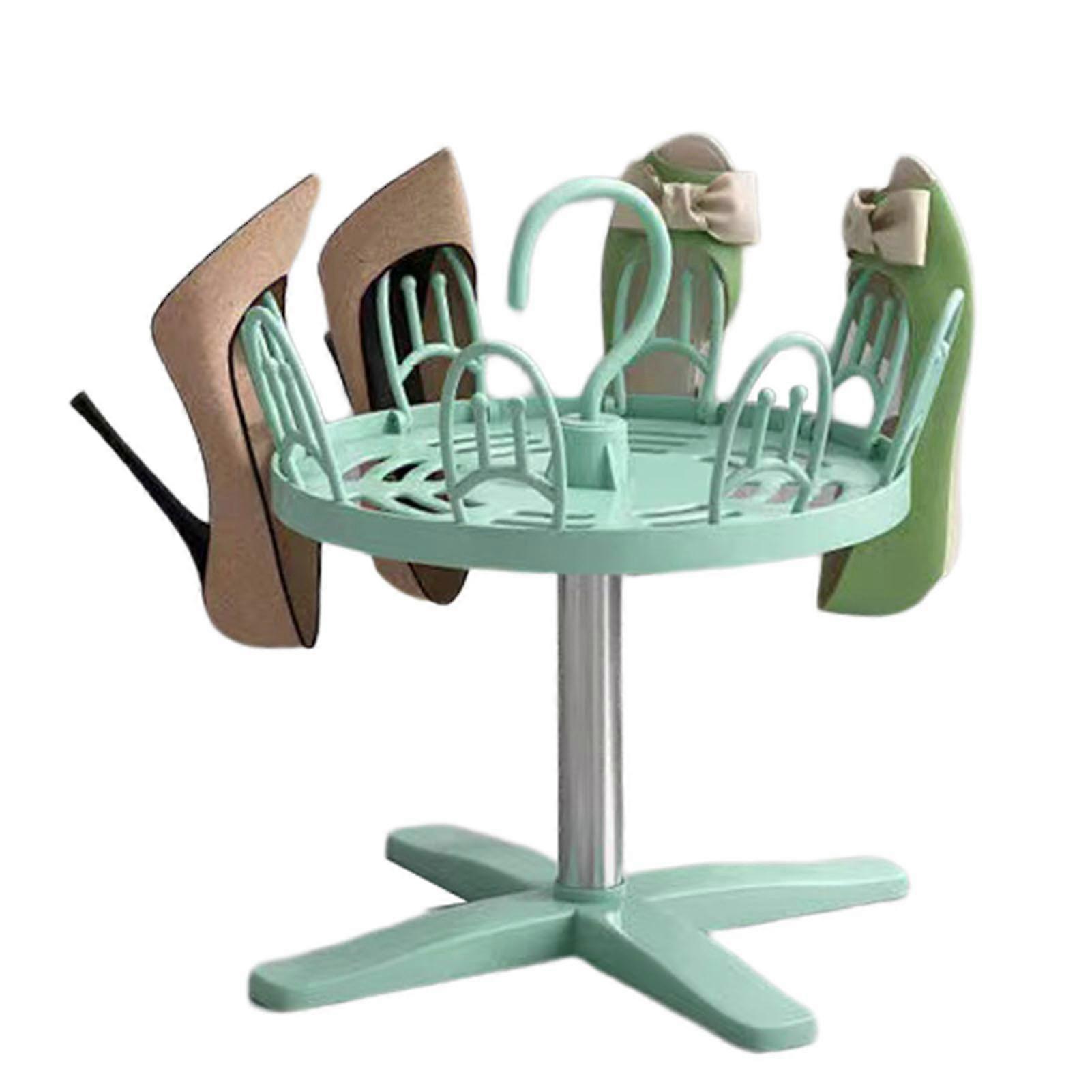 Revolving Shoe Rack Plastic Standing Circular Spinning Shoe Organizer, Rotating Shoe Tree Rack for Display Easy Storage and