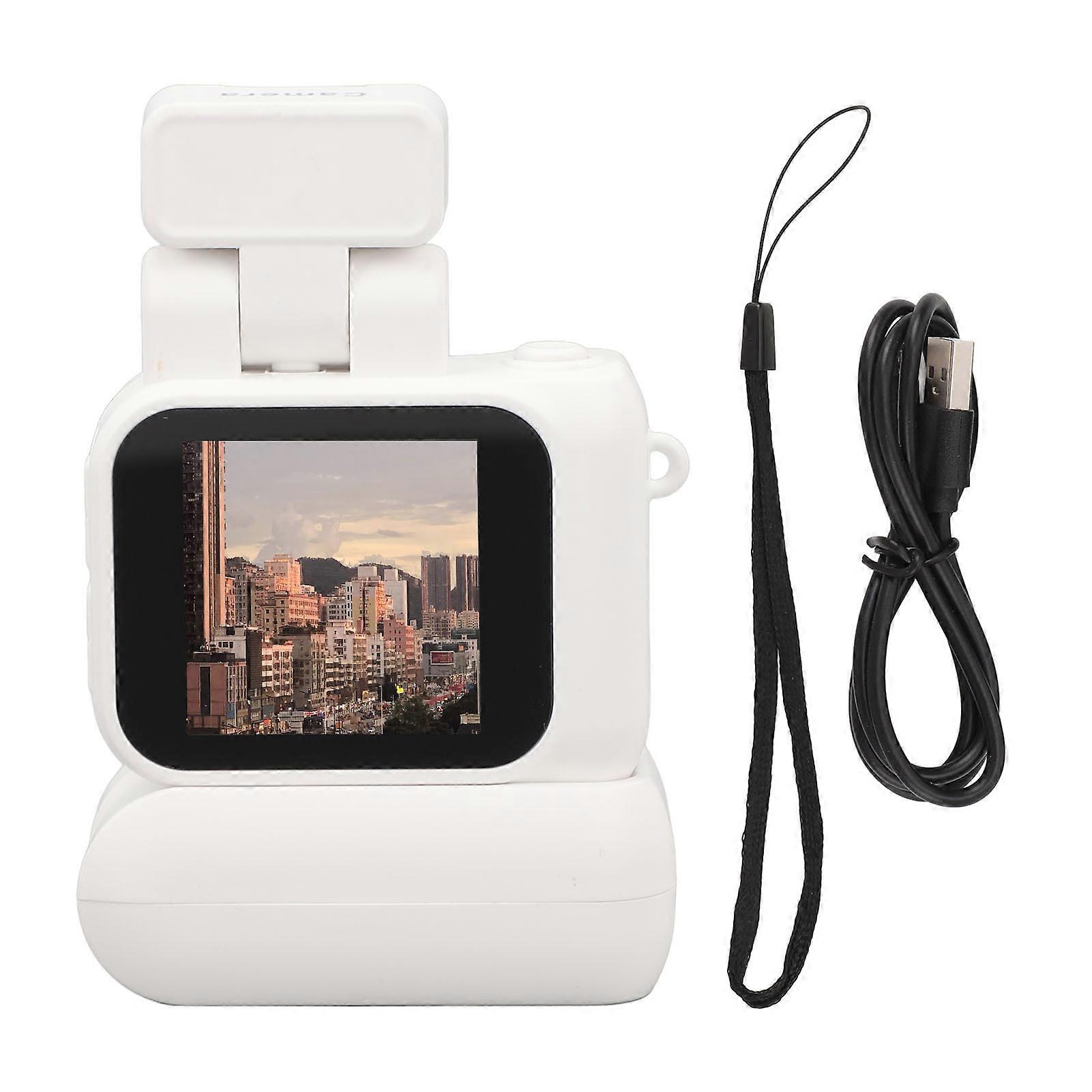 Small DV Camera 1080P HD, 1.44 Inch Color Screen, Small DVR Camcorder, Video Recorder, Photography, Thumb Camera with Flashlight, Charging Case, White