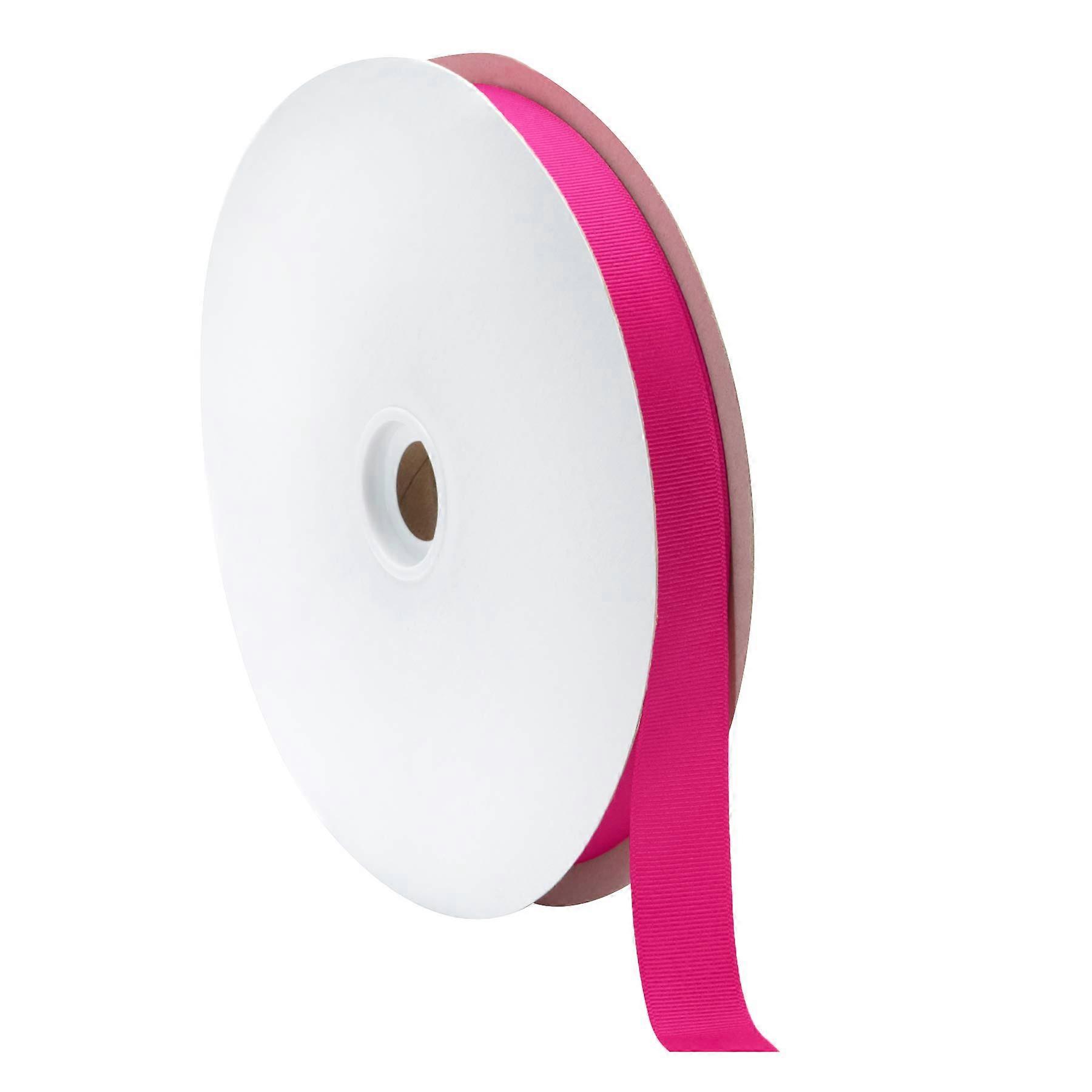 7/8 Inch Shocking Pink Grosgrain Ribbon, 100 Yard Roll, Crafting and Gift Wrapping Material