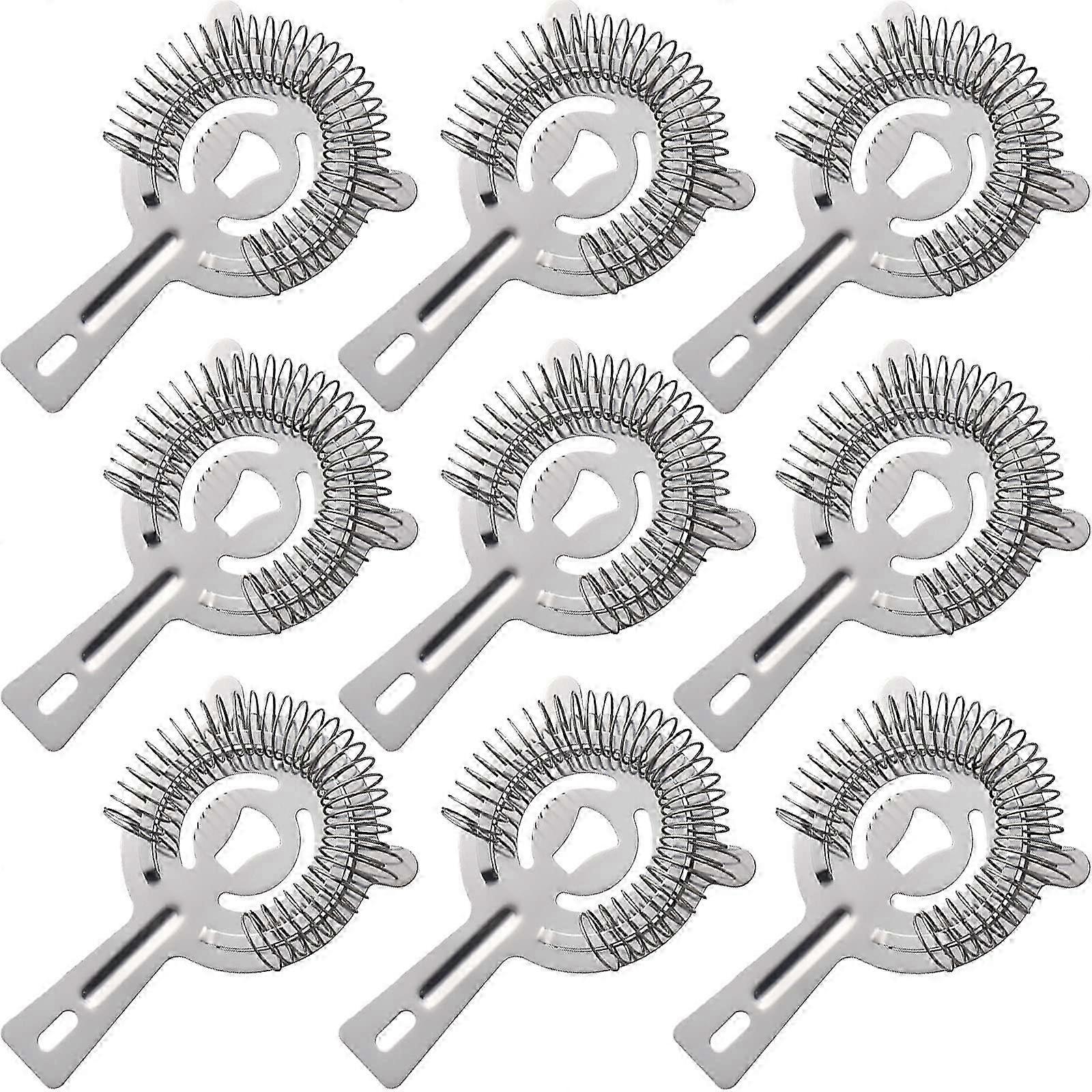 9-Pack 6-Inch Professional Cocktail Strainers