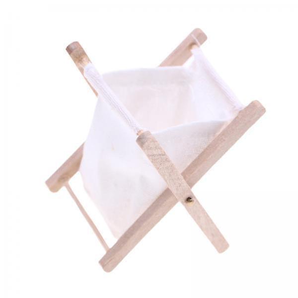 4x Miniature Laundry Basket Set for Dollhouse Decor