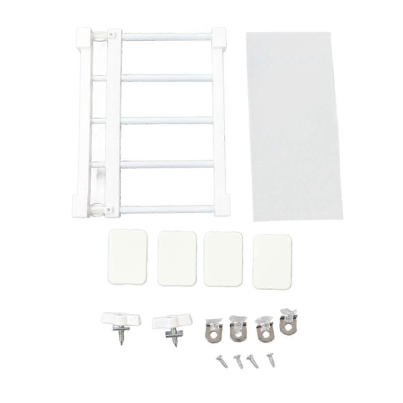 Expandable Tension Rod Shelf for Cabinet and Wardrobe, Nail-Free Storage Rack, 14.2 Inch Width, Fits 30 to 40cm / 11.8 to 15.7in