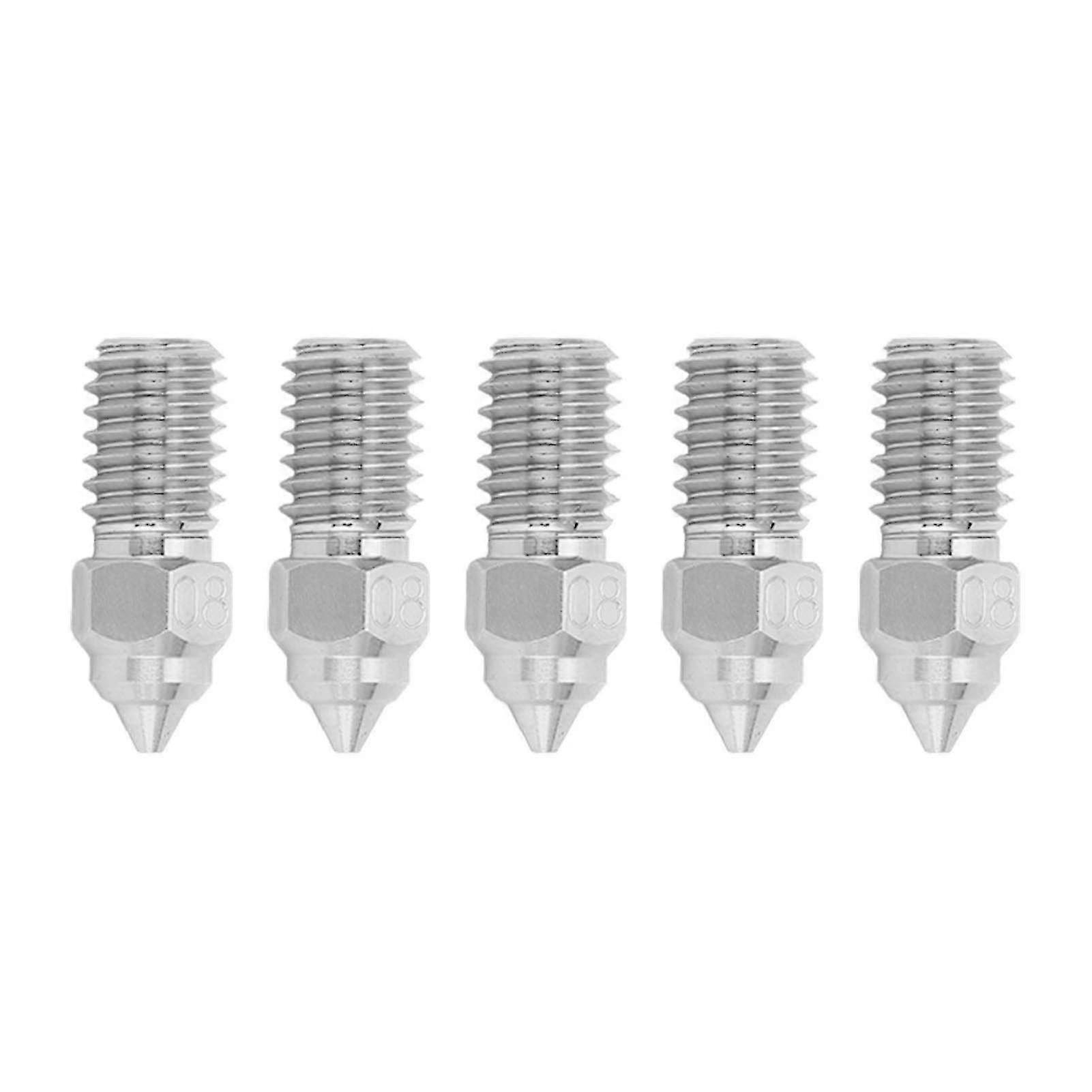 5Pcs 3D Printer Extruder Nozzle 1.75mm M6 High Speed Hotend Extruder Nozzle for Creality Ender 5 S1