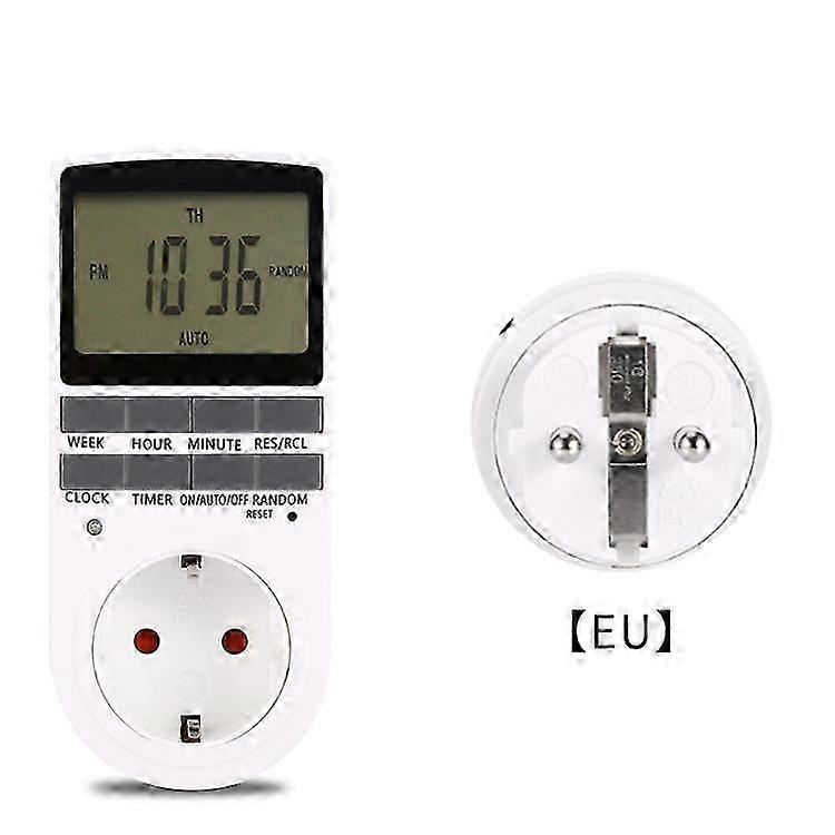 12/24 Hour LCD Display Timer Socket for Kitchen Appliances, Compatible with Various Brands, AC220V