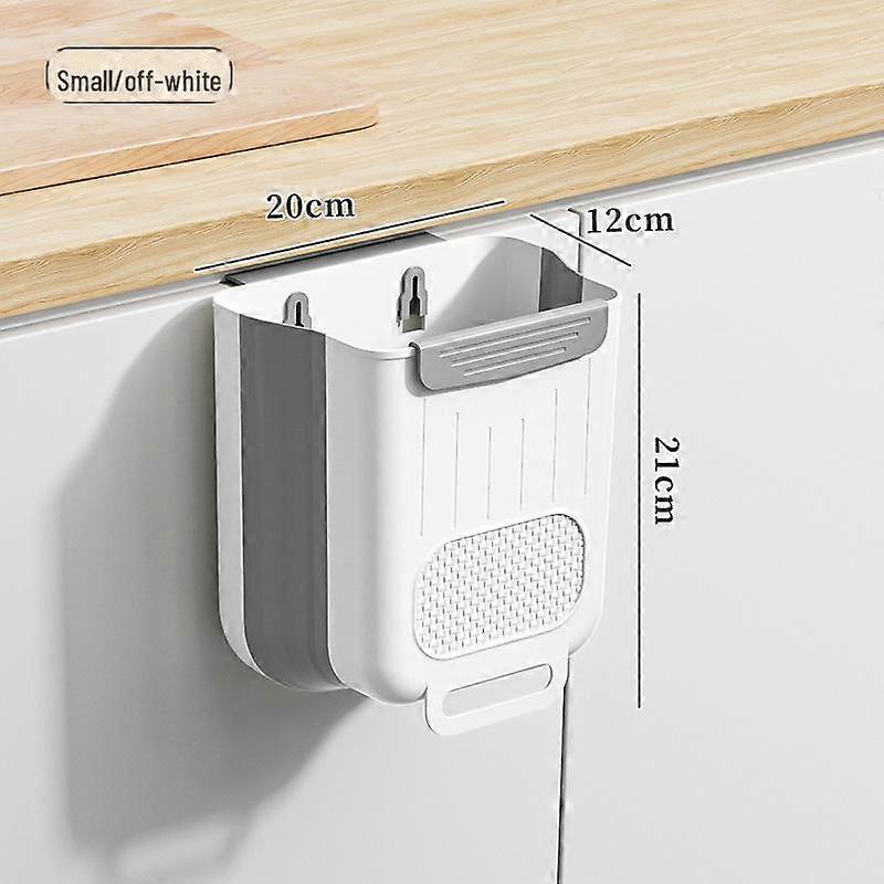 Wall-Mounted Foldable Kitchen Trash Bin with Cabinet Hook