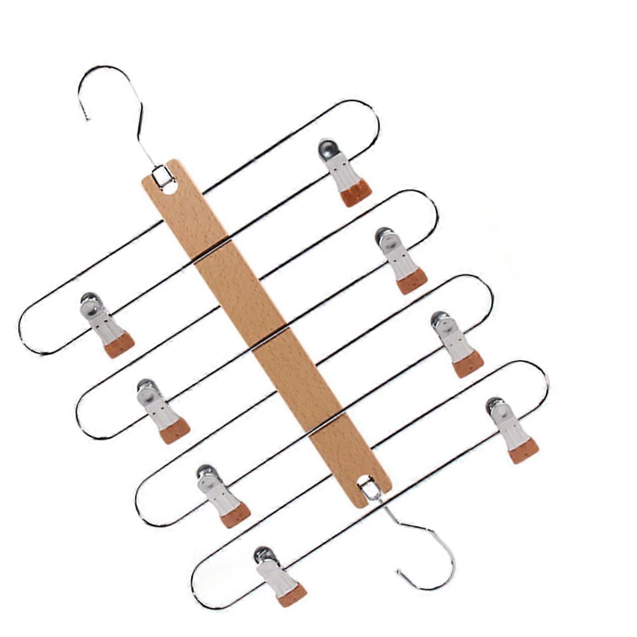 Multifunctional Telescopic Solid Wood Culottes Rack for Dresses, Skirts, and Clothes Storage, Adjustable Size