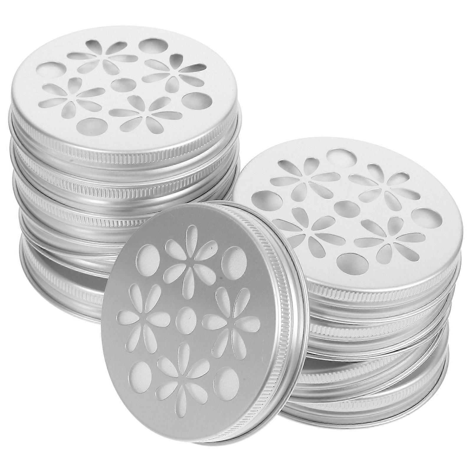 Home Decor Jar Lids with Grid Inserts for Flowers and Everyday Items