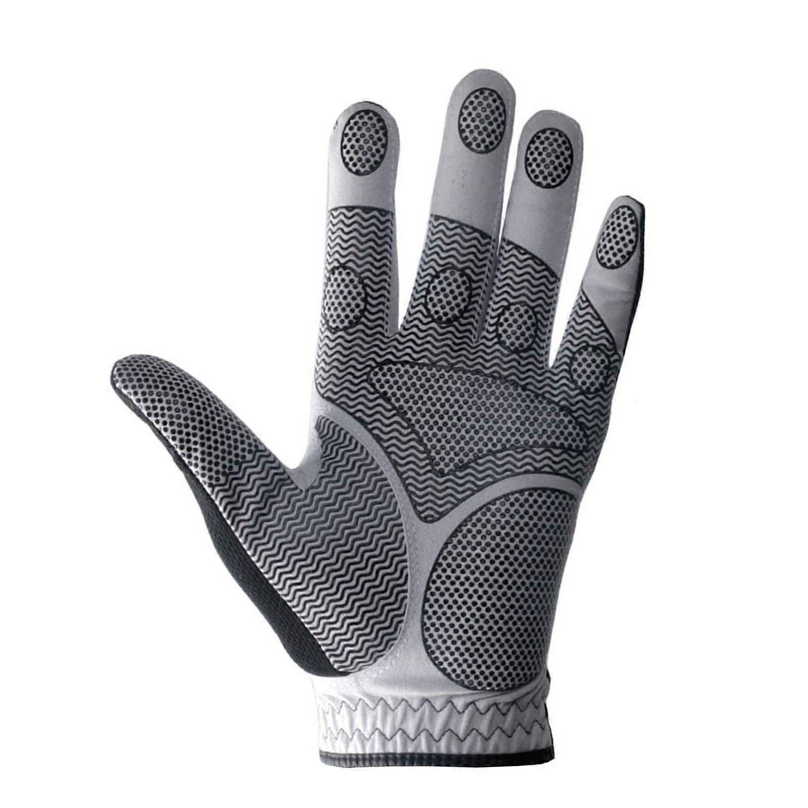 Golfer Men's Flexlite Golf Gloves Left Handed NonSlip Left Handed Soft Washable and Breathable Gloves for Men Boyfriend Dad White and Black No. 22