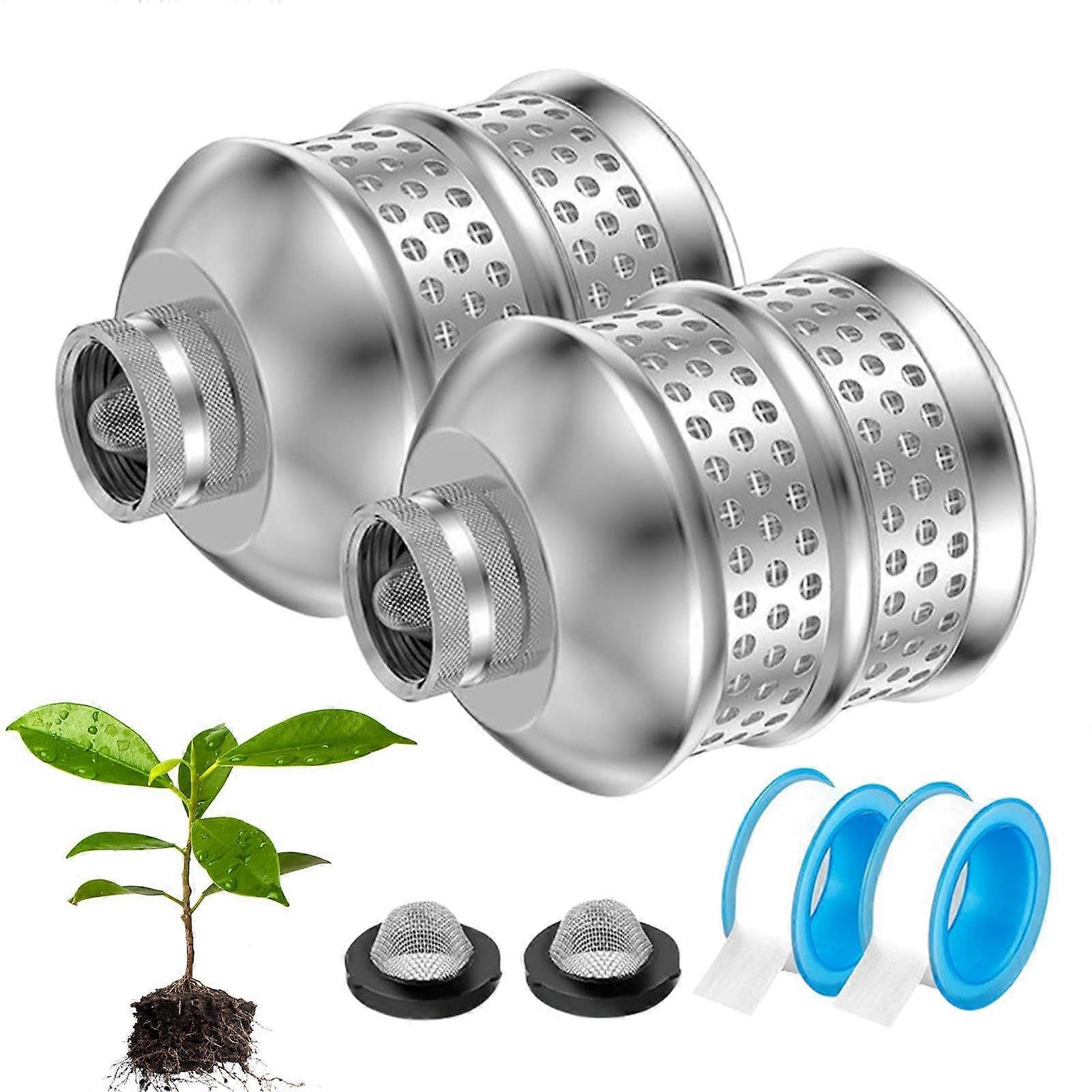 Filter Head for Yard and Garden Irrigation, Brass 1/2-Inch, Replaceable Filter, Prevents Clogs, Hose Compatible