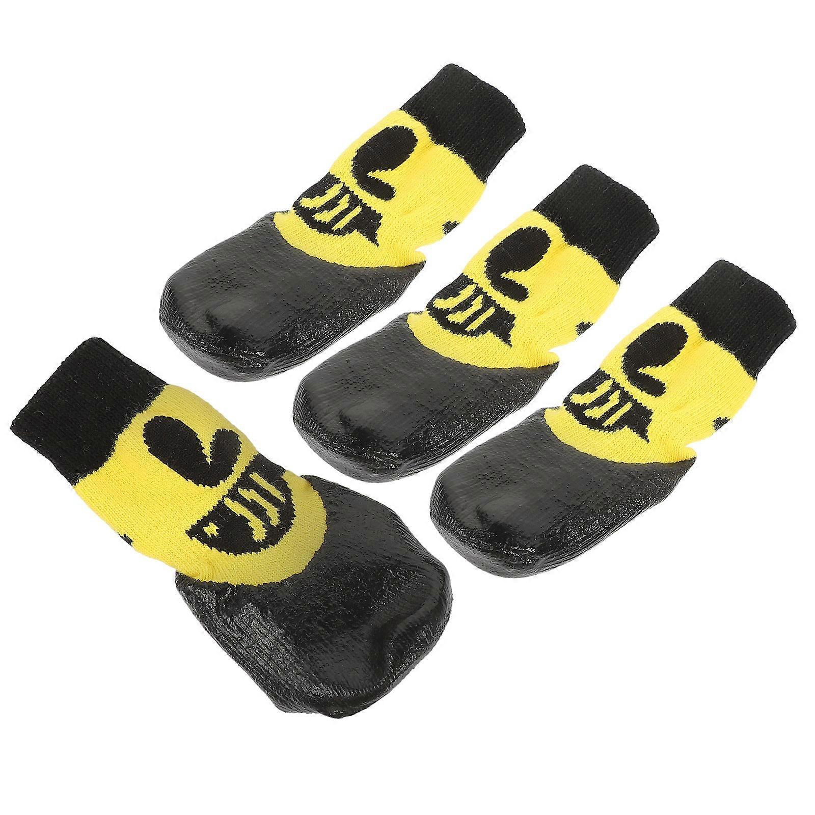 Breathable Pet Socks Rubber Material Non Slip Dog Accessory Outdoor Weather 1Pair