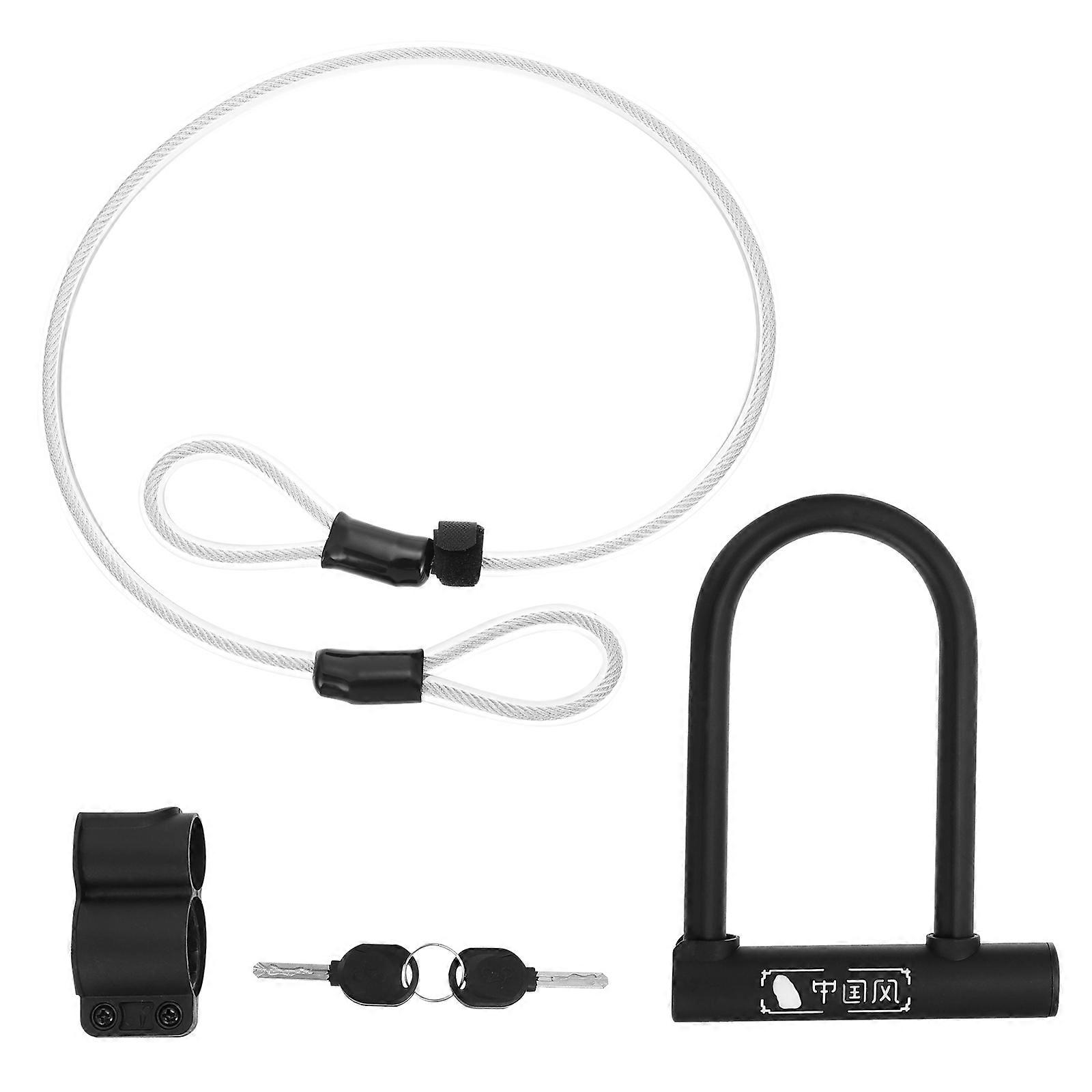 Long Double Loop Cable Bike Lock Security for Road and Mountain Bikes