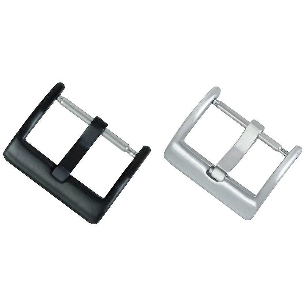 Folding Buckle Watch Band Stainless Steel Watch Clasp Easy to Install Rectangular Shape 2Pcs