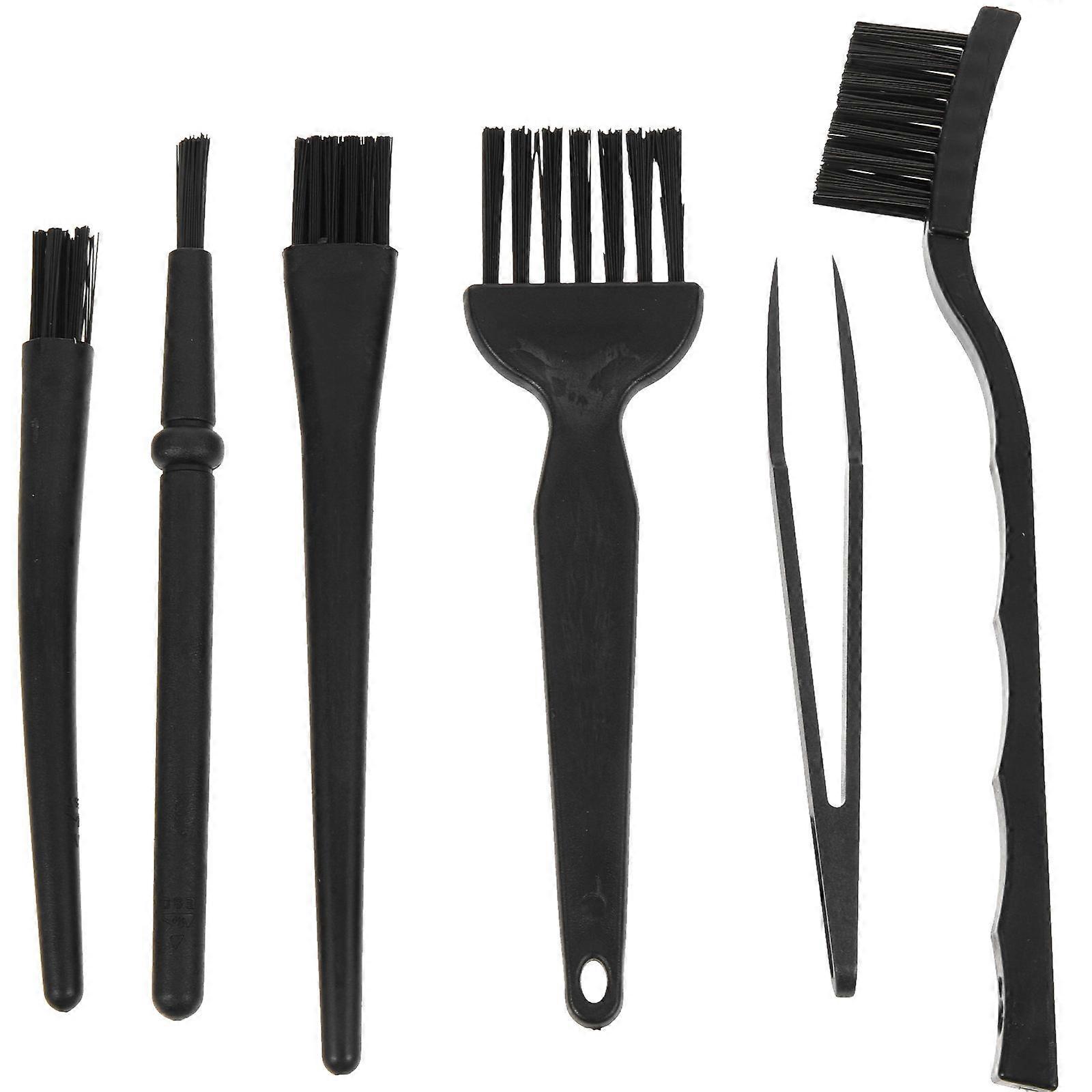 Mini Keyboard Cleaning Brush Set Portable Cleaning For Speakers Office Cleaning Black 1Set