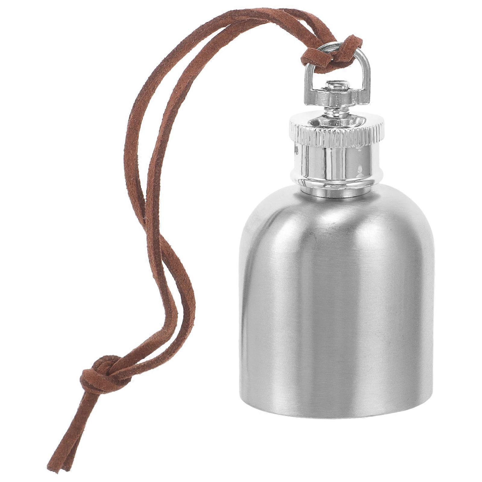 Portable Small Flask Non-Leaking Mini Kettle Pendant Silver 6.80X3.60X2.70CM 1Pack
