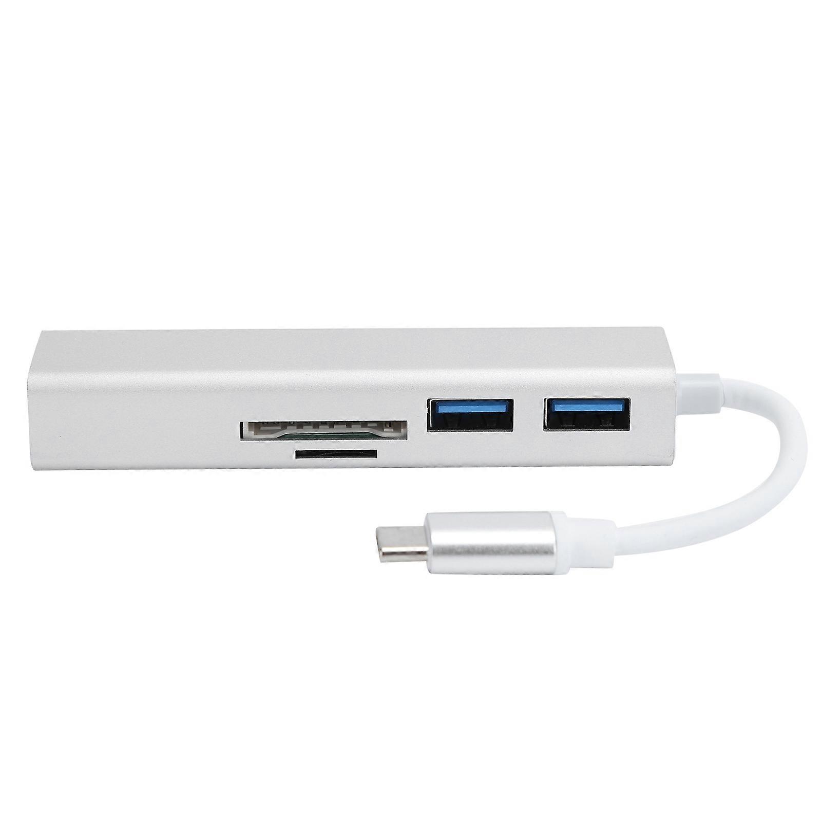 5 in 1 USB 3.0 Hub, Gigabit Adapter, RJ45 Extender, Interface, Docking Station, Computer Supplies
