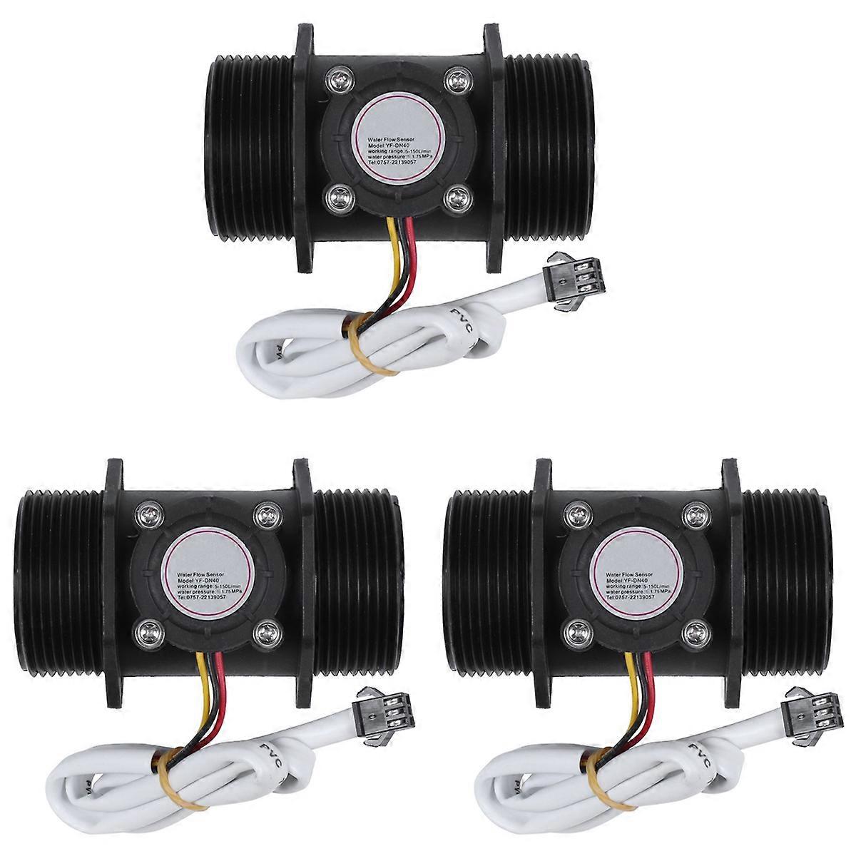 3X Dn40 1.5 Inch Turbine Flowmeter Water Flow Sensor Flow Meter Flow Rate Control 5-150L/Min
