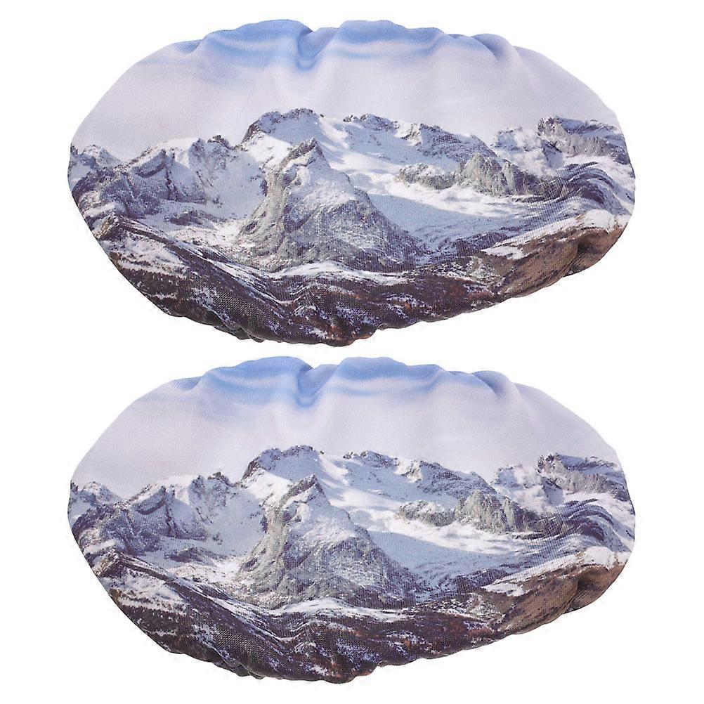 Housse de lunettes de ski snowboard Housse de lunettes de protection Sports d’hiver Sky-Blue Four-way Stretch 2Pcs