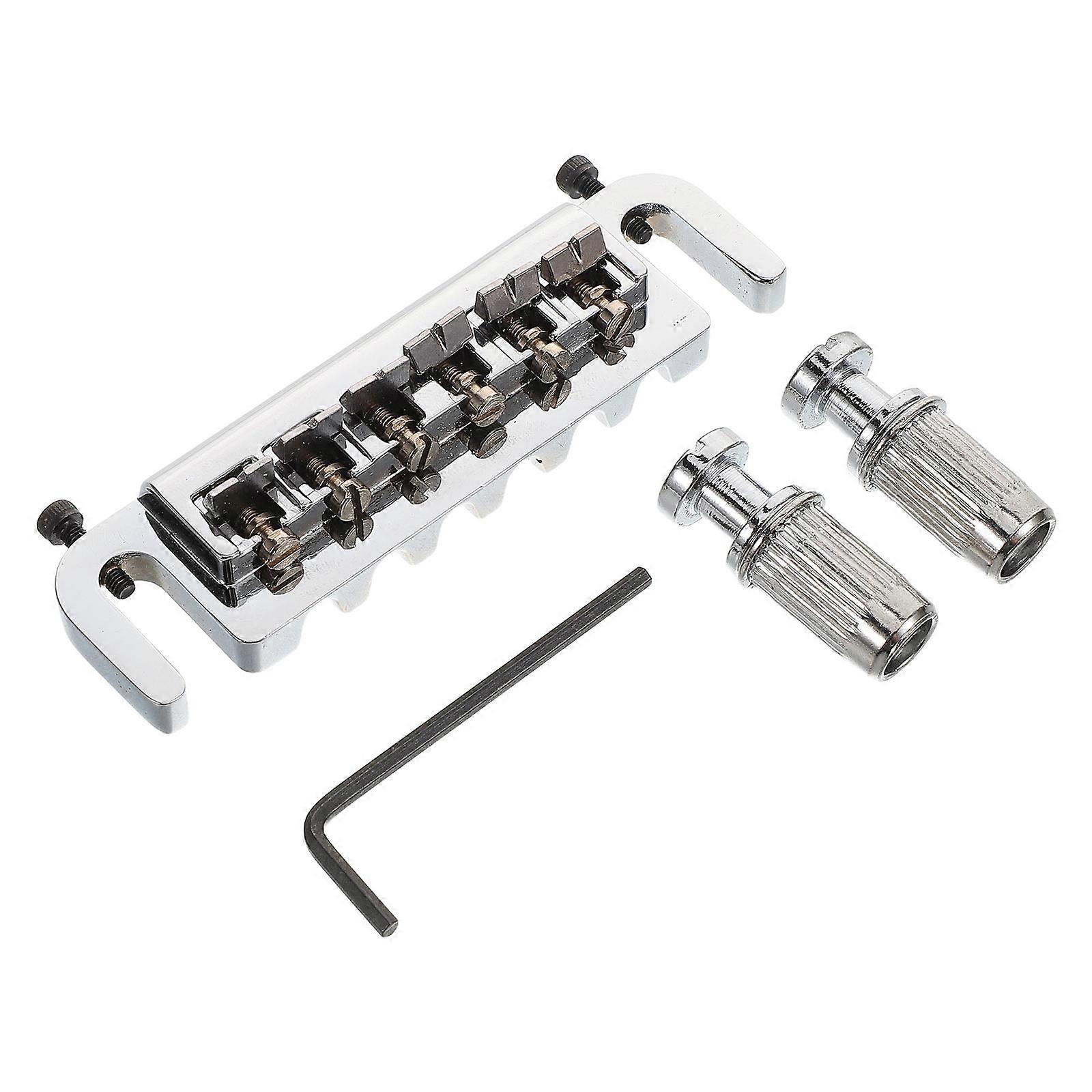 Guitar Tailpiece Bridge Set Tremolo Bridge for Guitar Upgrades Resonance Transmission Metal 1Set