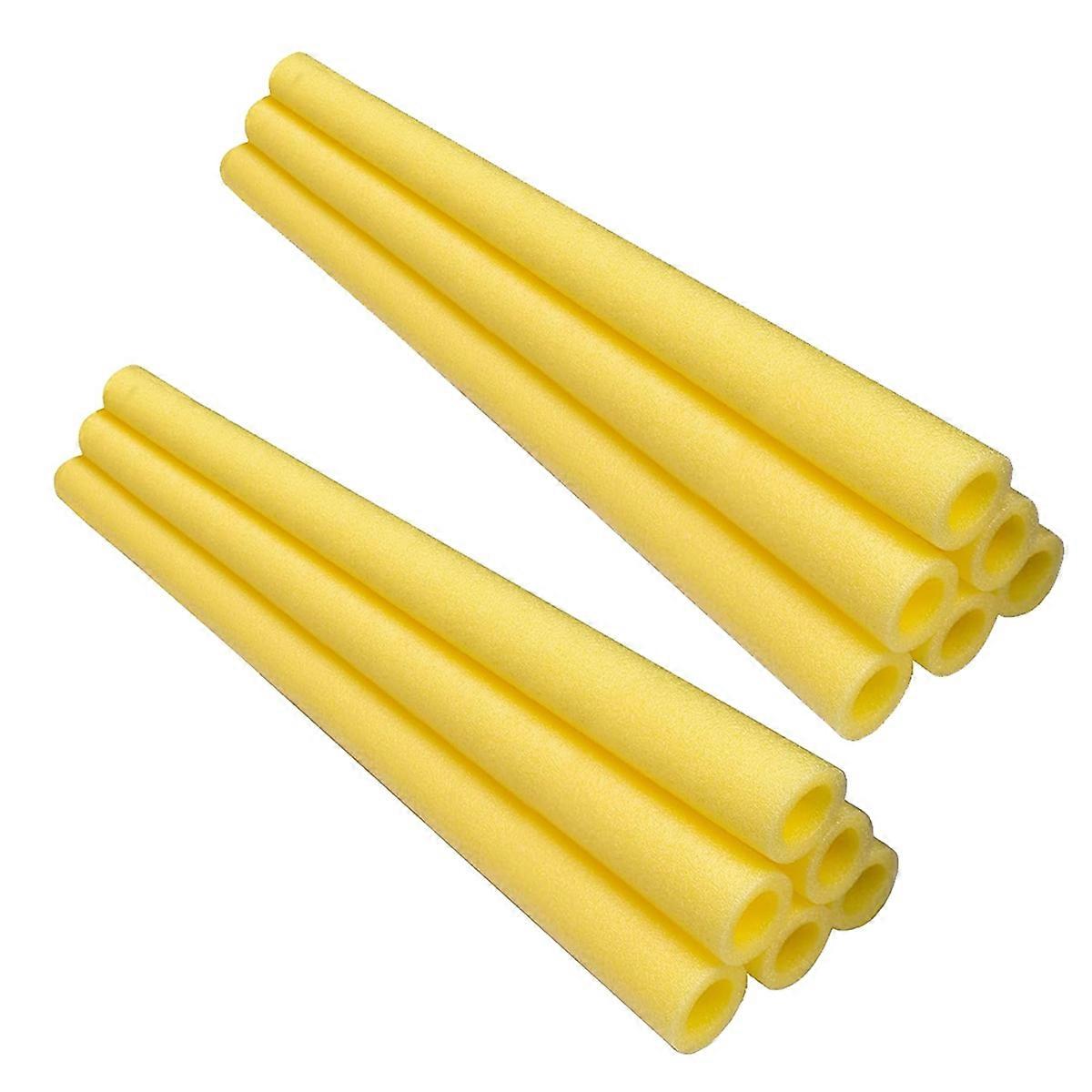 12PCS 35.4inch Trampoline Pole Covers, Protective Trampoline Pole Sleeves for Protection Trampoline Accessories Yellow