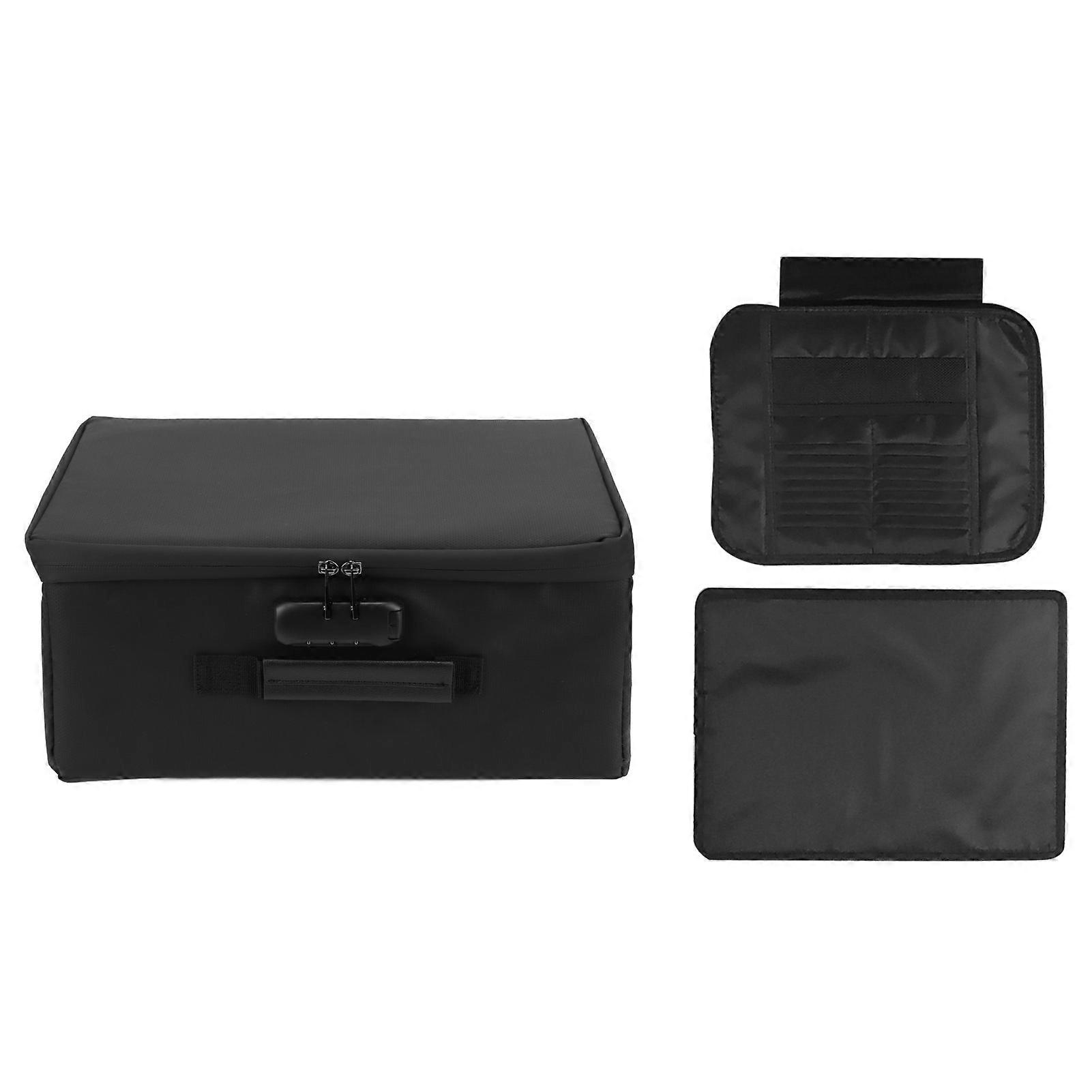 Fireproof Document Bag, High Temperature Resistant, Waterproof, Portable, Fireproof, with Lock, for Office Travel