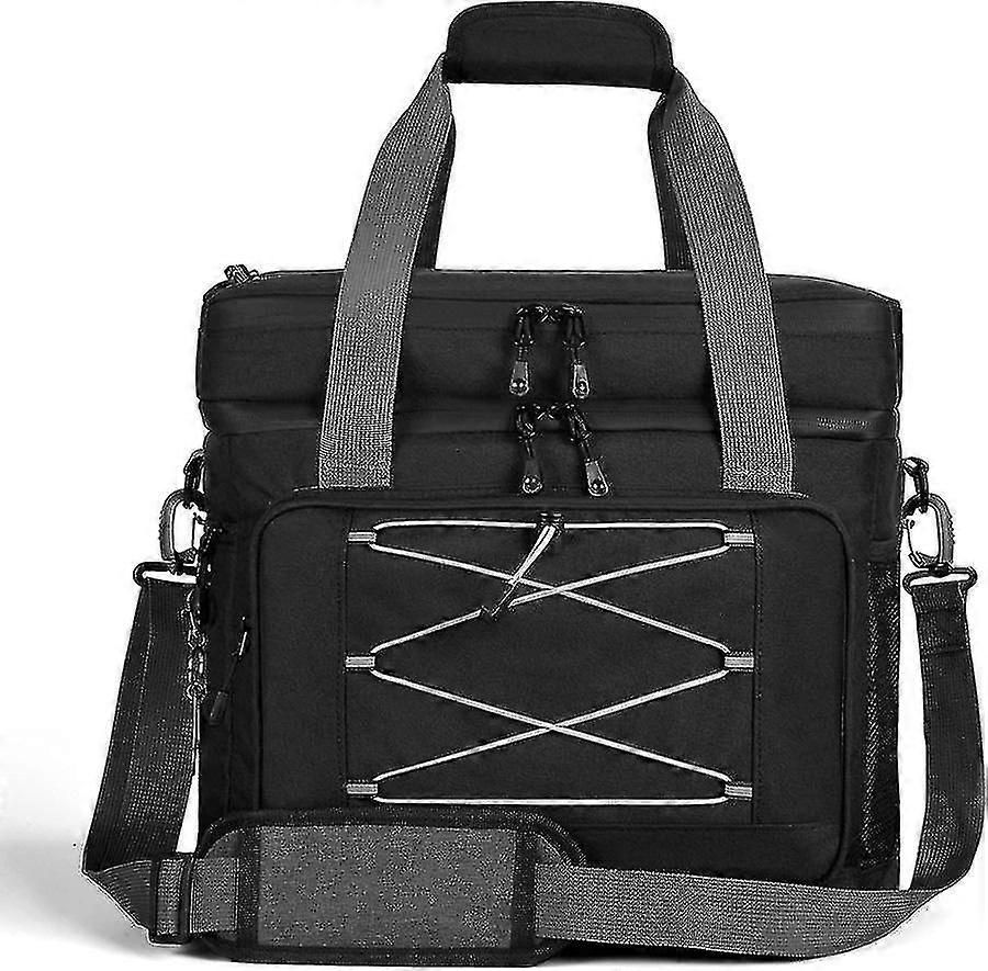 Soft Cooler Bag 30 Cans (27L), Ice Chest, Large Lunch Box, Collapsible Insulated Leak Proof Dual Compartments