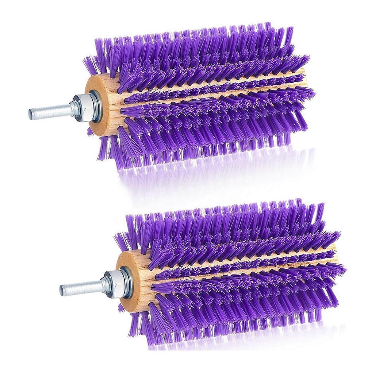 2 Pcs Livestock Mini Drill Scratch Brush Brush Grooming Kit