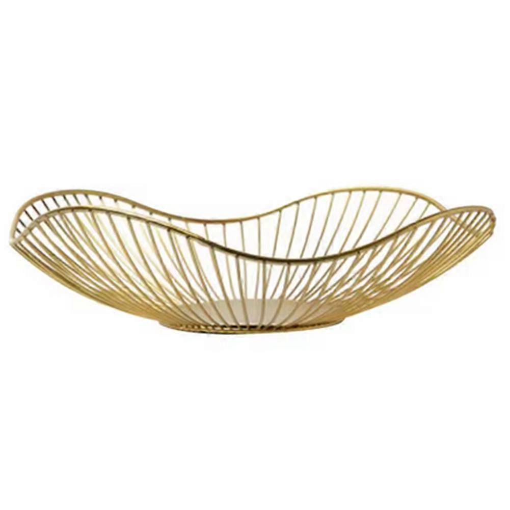 Iron Fruit Basket Fruit Container Bowl Home Drain Display Basket Table Bread Snacks Tray Storage Sna