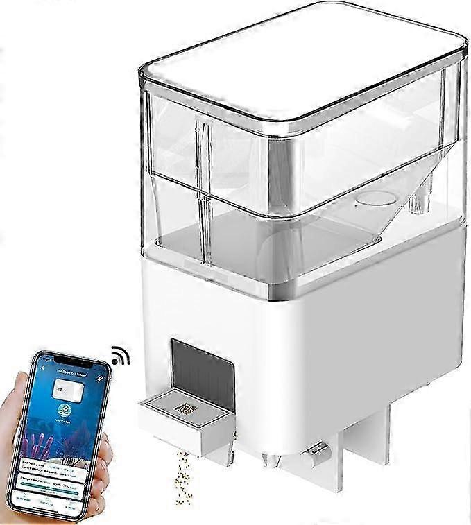 Automatic Fish Feeder for Aquariums, Precision Food Dispenser with App Controlled Timer, USB Powered for Fish Pellets