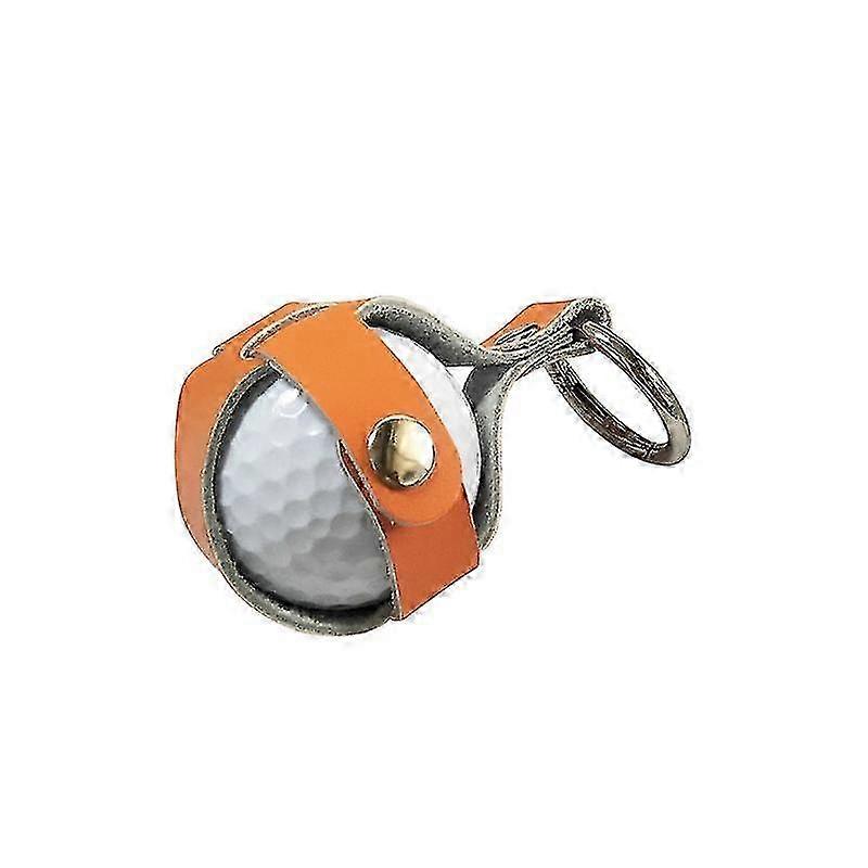 Portable Stand Protective Cover for Mini Golf Bag in Orange Faux Leather