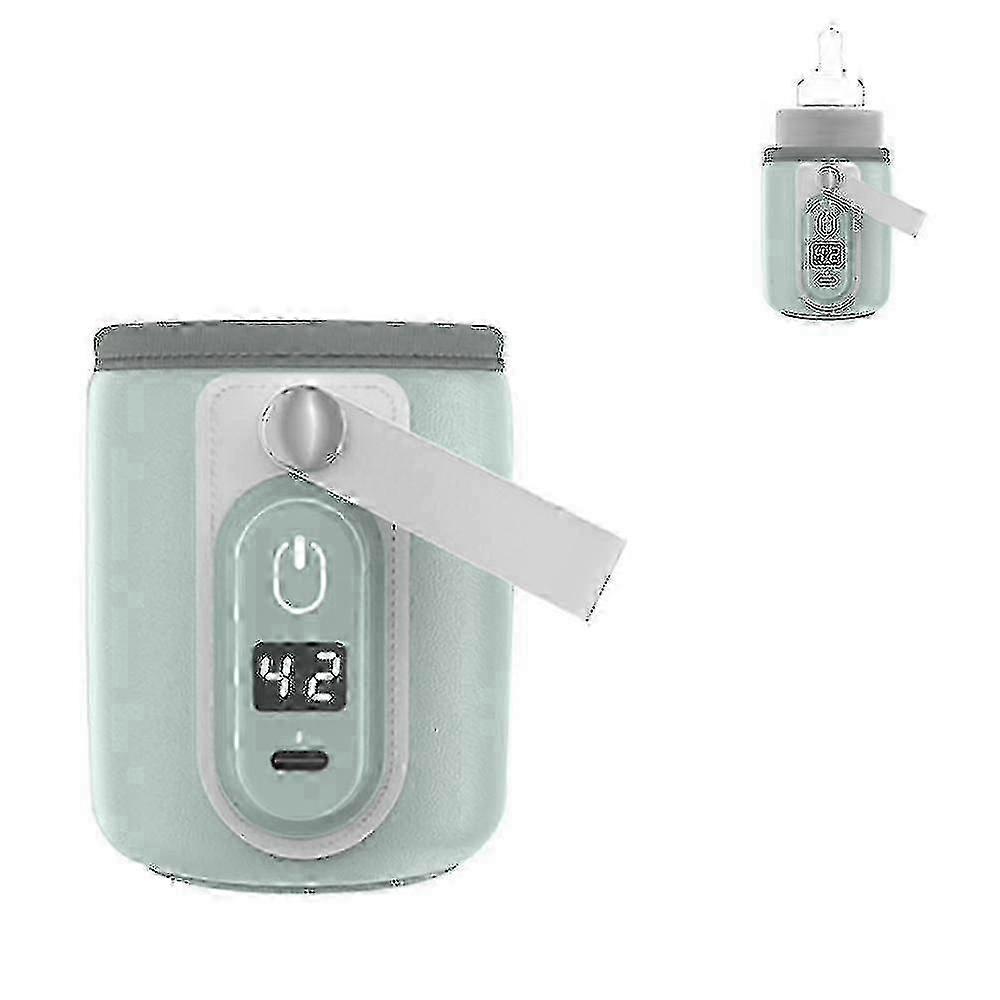 Portable USB Bottle Warmer, Quick Charging and Precise Heating, Green