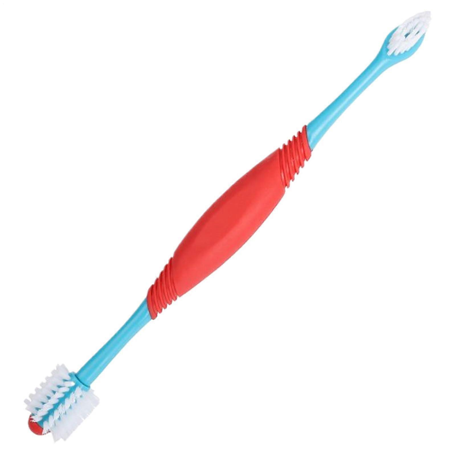 Dog Toothbrushes with Dual Head, 360-Degree Care for Puppies, Travel-Friendly, Ideal for Multiple Pets at Home and Outdoors