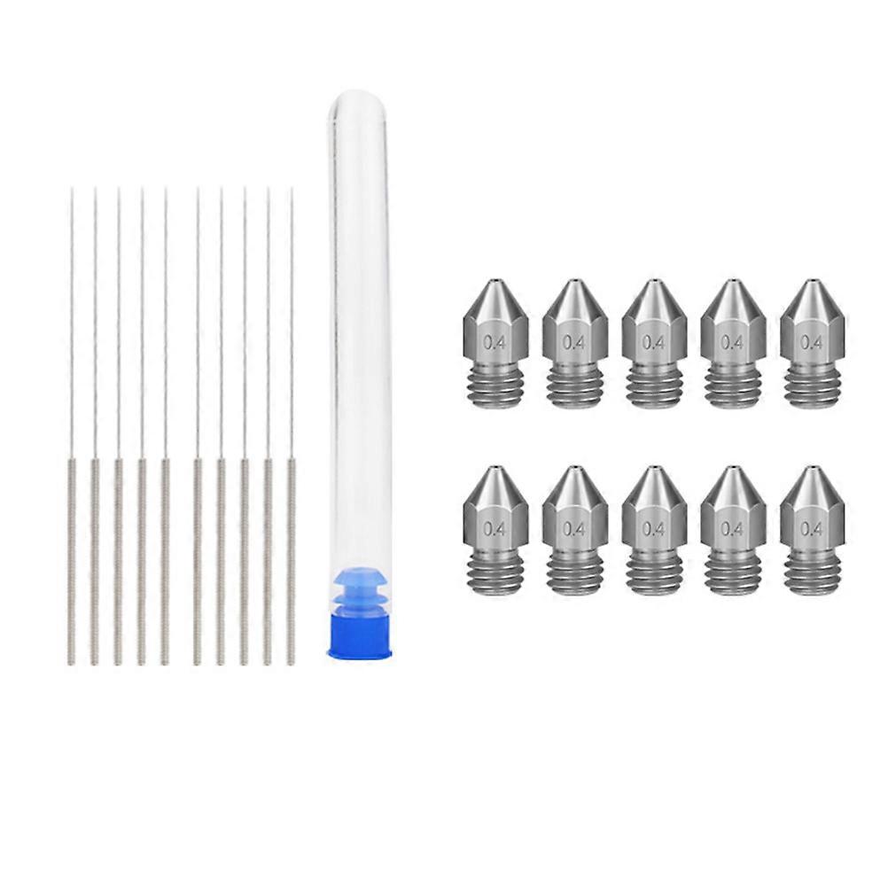 Useful Stainless Steel Nozzle 3D Printer Clean Needles Nozzle Preventing Leakage 3D Printer Nozzle Set 1.3x0.7cm 1 Set