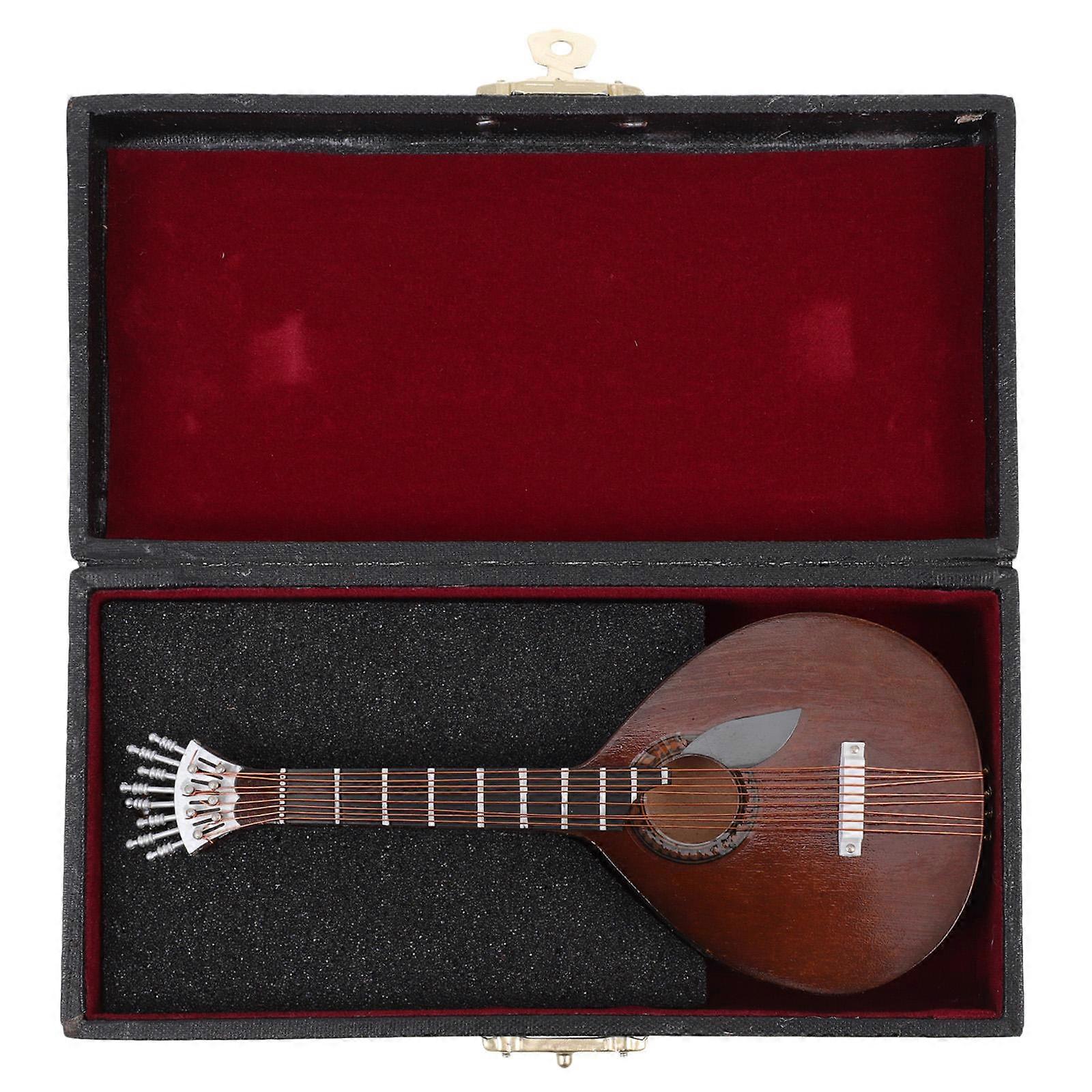 1 Set Mini Guitar Model Decor Realistic Instrument Gift Portuguese Guitar Mini Model