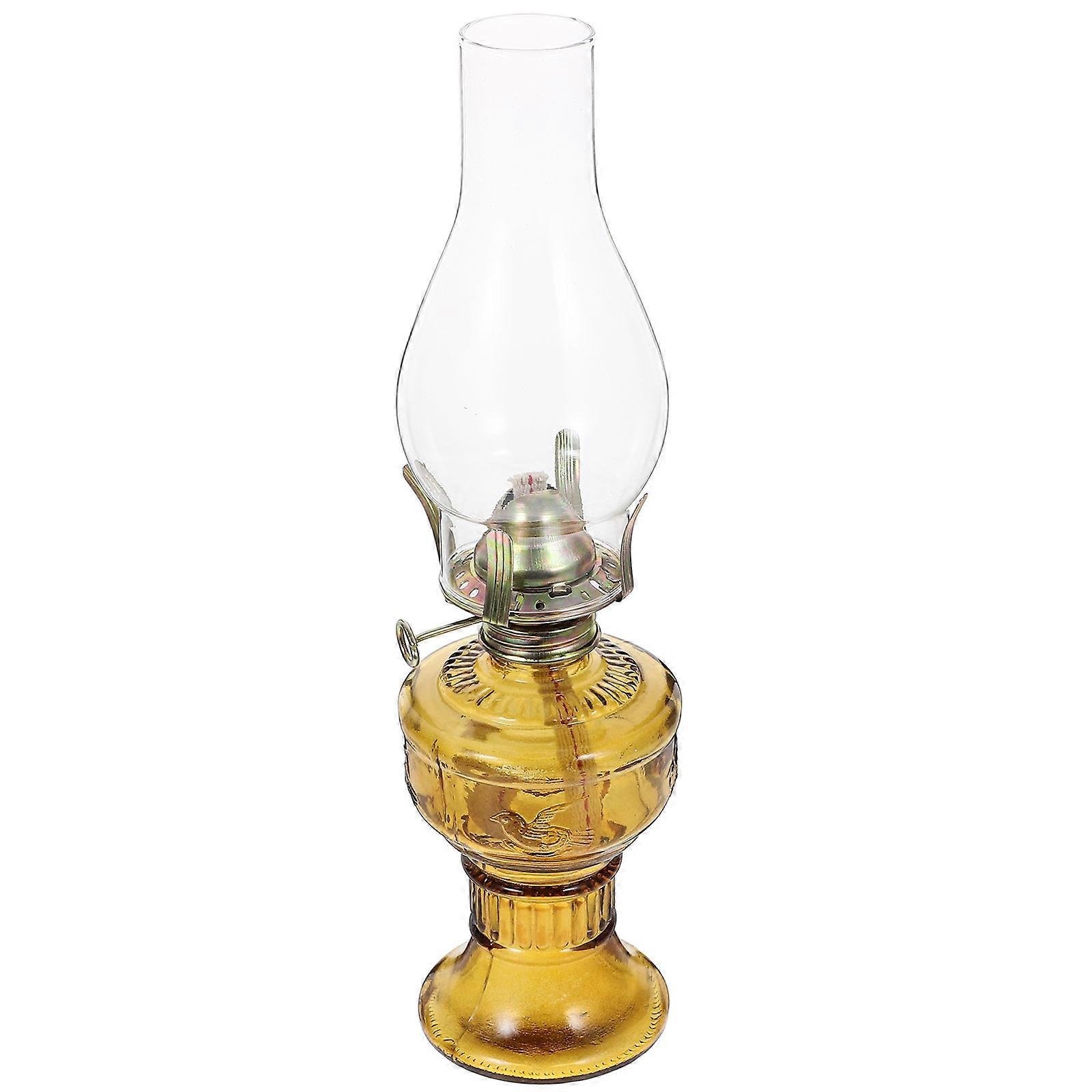 Indoor Oil Lamps Kerosene Lamp For Home Cylindrical Decoration 1Set