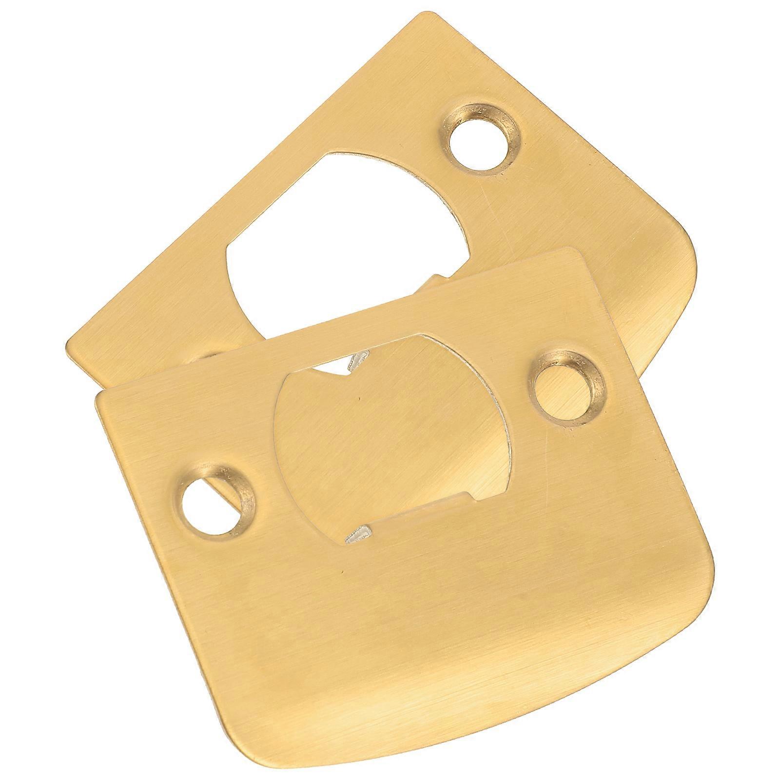 2pcs D Shaped Door Strike Plate Buckle for Wooden Doors – Durable Antique Plate for Easy Internal Security Installation