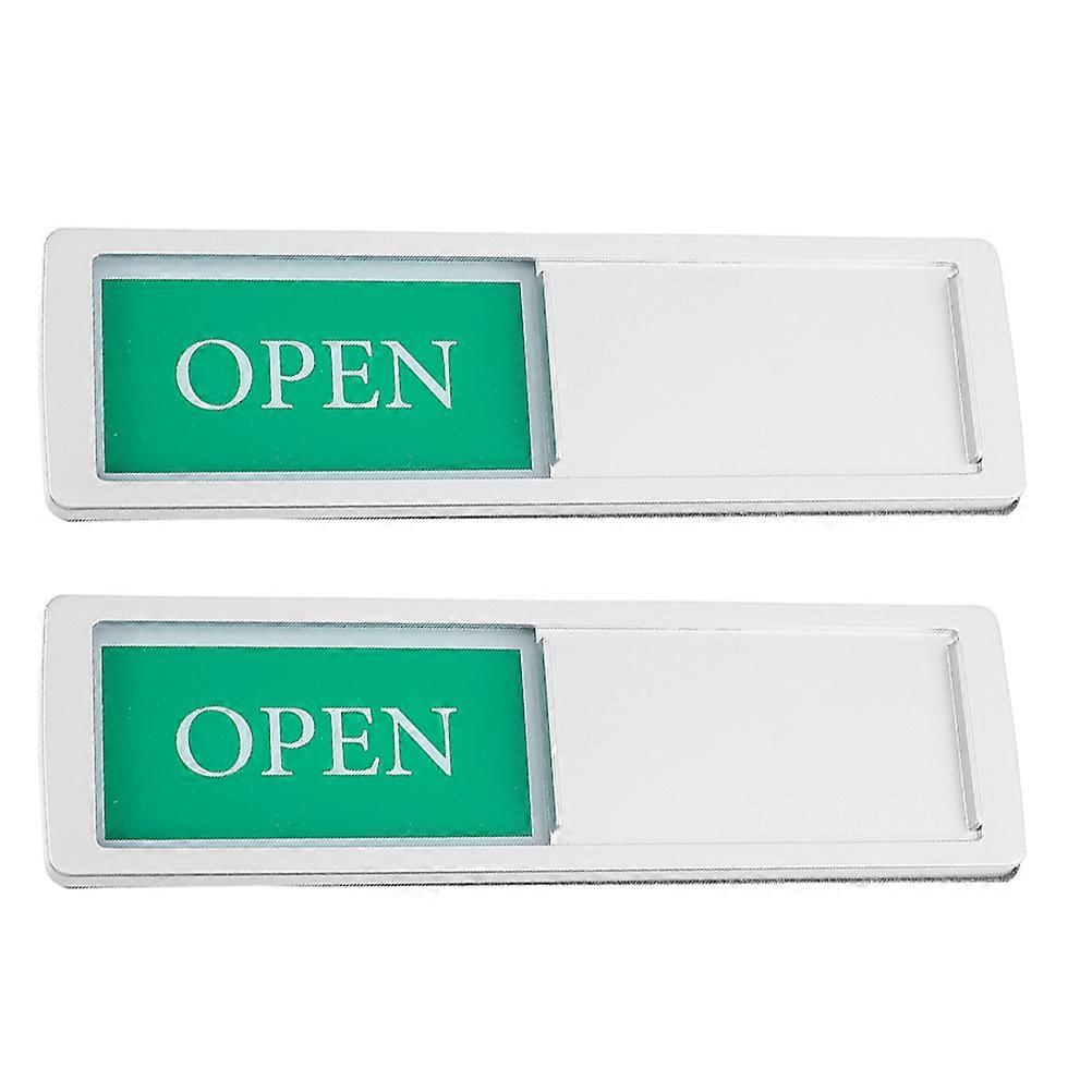 Open Close Sign Occupied Vacant Sign Office Use Sliding Door Sign Rectangular Magnetism 17.80X5.20X0.70CM 2Pcs