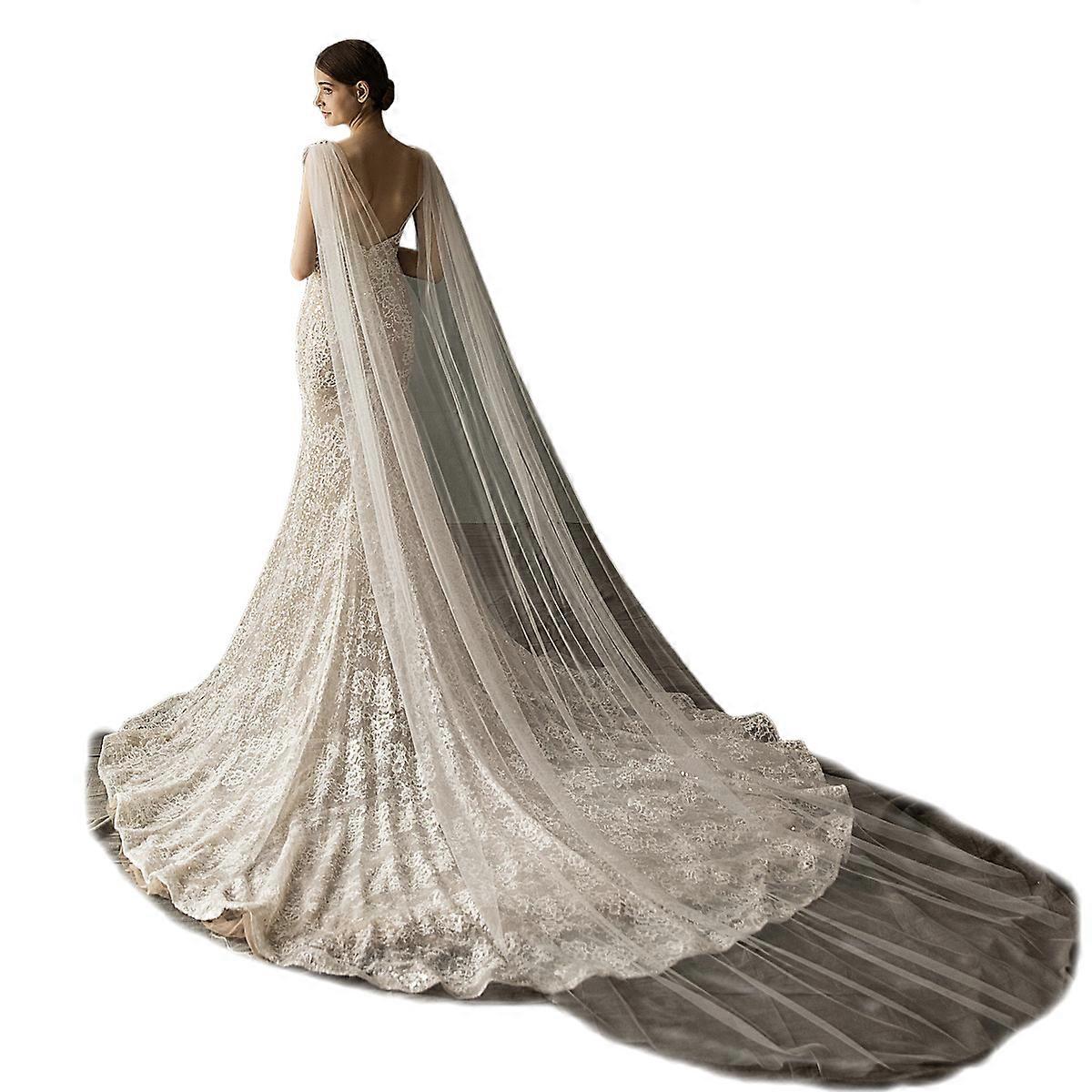 Crystal shoulder veil, 300cm, 1 pc