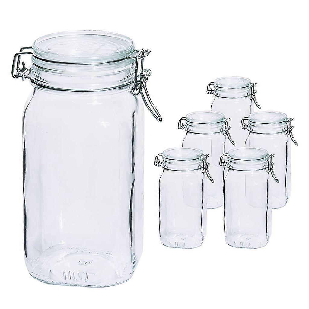 Glass sealed jar buckle storage jar wine pickle jar tea food storage jar honey bottle