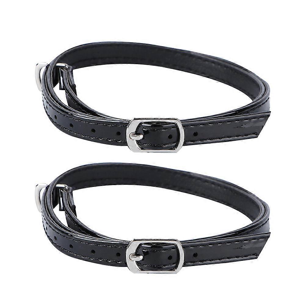 Slip On PU High Heel Ankelstropper for kvinner – Avtakbar Design for Loose Fit