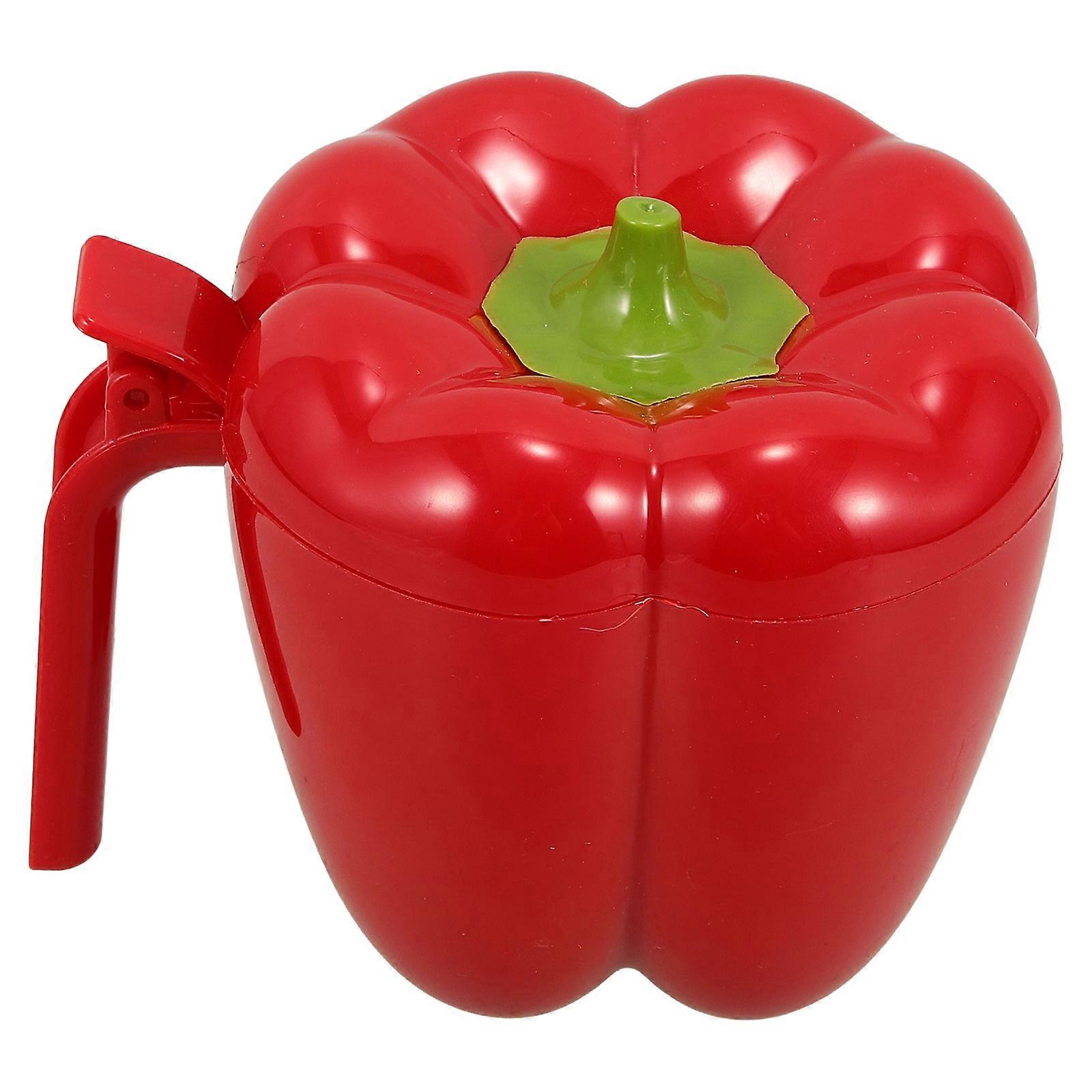 Pepper Shaped Spice Storage Container with Lid – Multi Compartment Condiment Box for Kitchen Organization, Ample Capacity for Salt, Sugar and