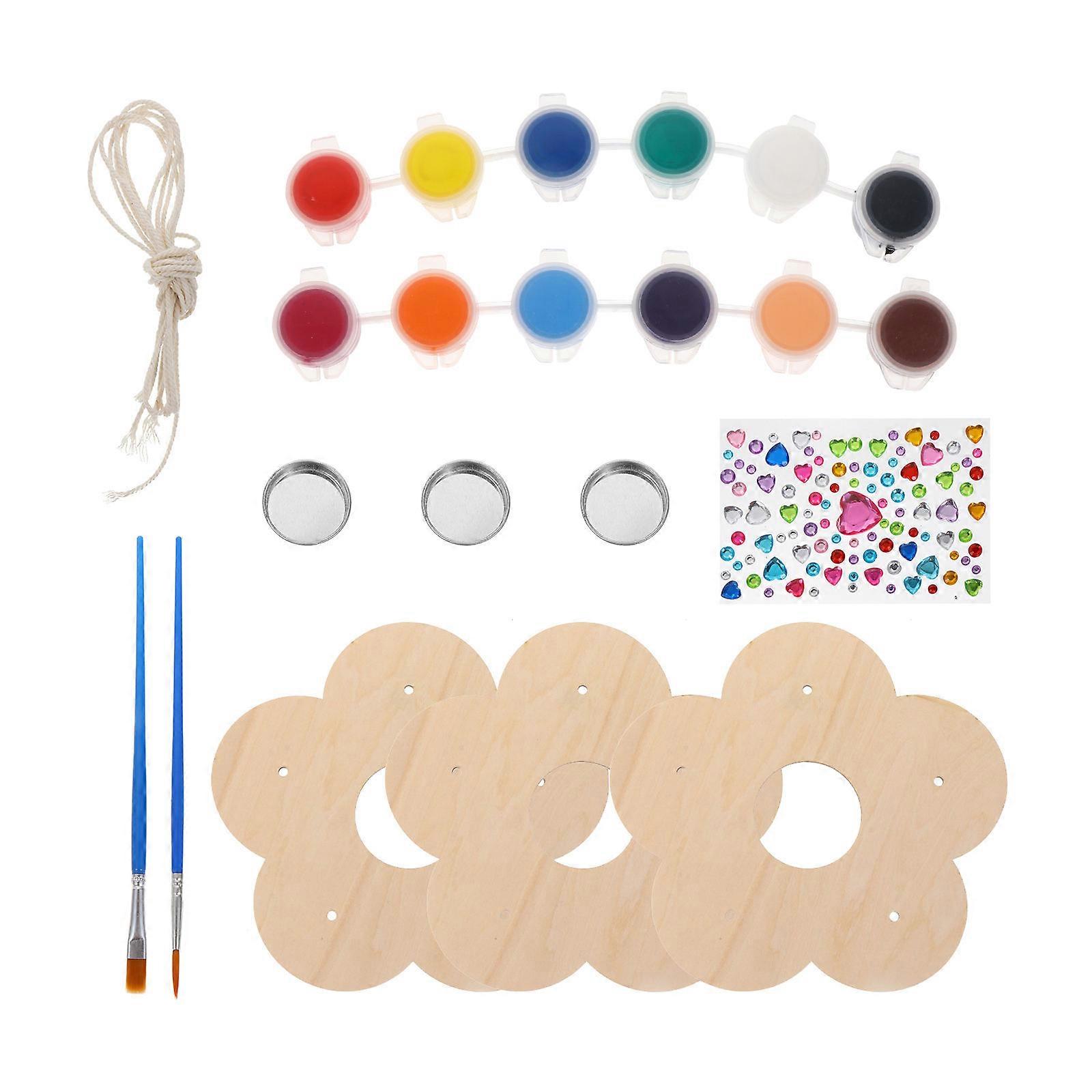 3pcs DIY Wooden Bird Feeder Craft Kit for Fun Painting Activity – Educational Art Project for School and Kindergarten Creative Expression